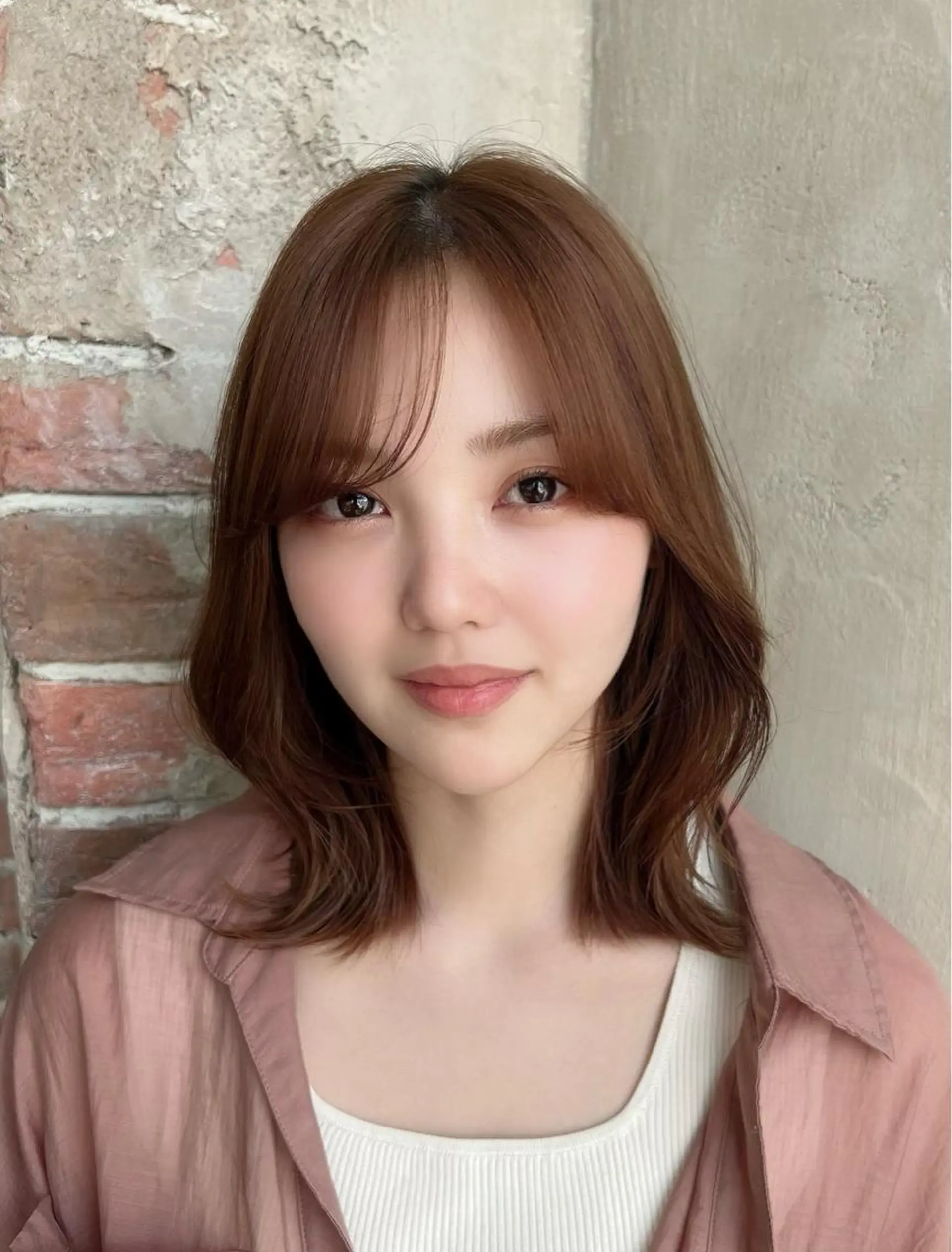 ミディアム くびれヘア 外ハネヘア カット ヘアカラー トリートメント 🧡くびれヘア/前髪 顔周り🧡久原結衣のヘアスタイル