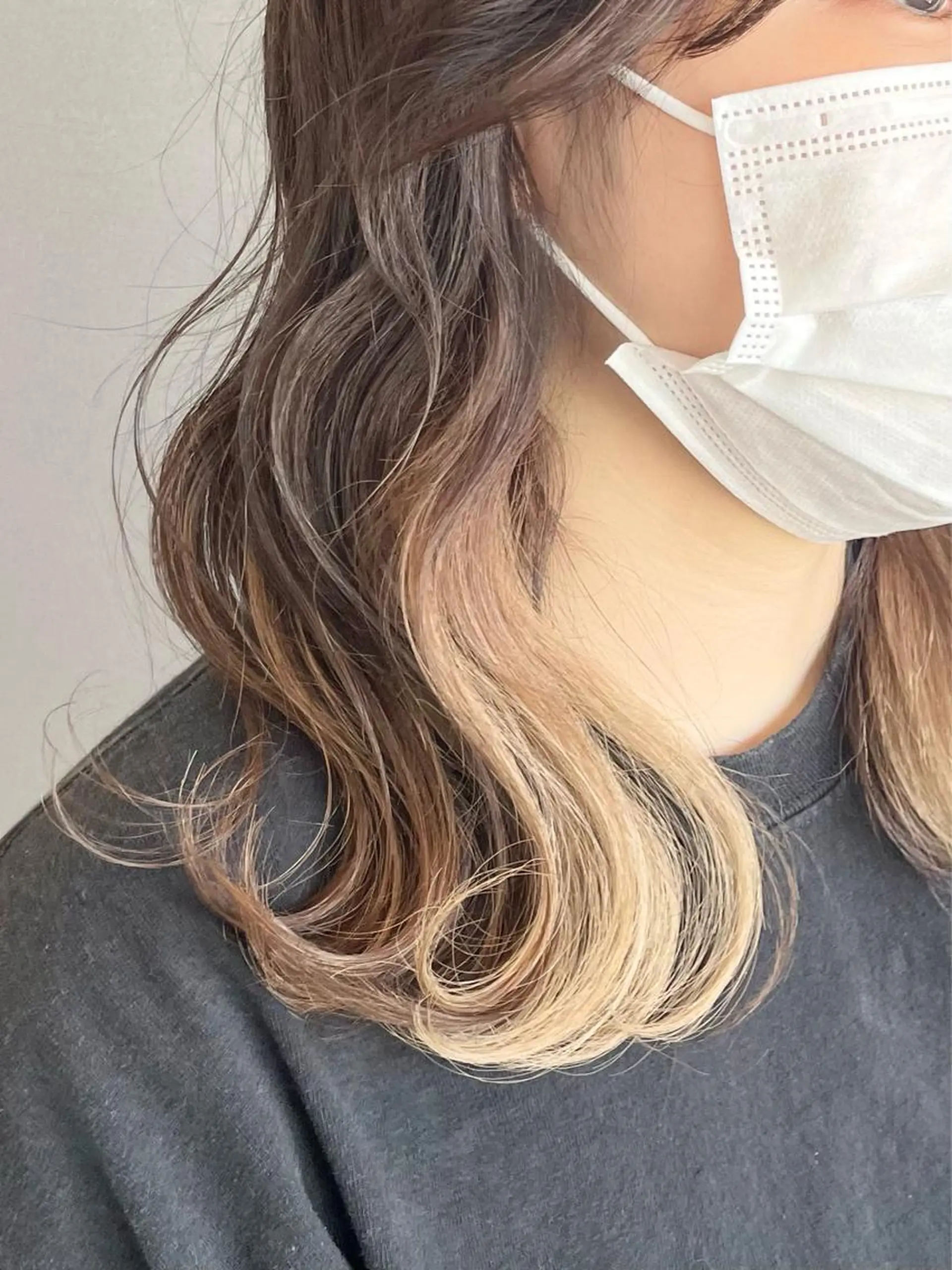 ミディアム カラー ベージュカラー ブロンド ブロンドベージュ グレージュ カット ヘアカラー トリートメント kitin  吉祥寺 山岸花のヘアスタイル