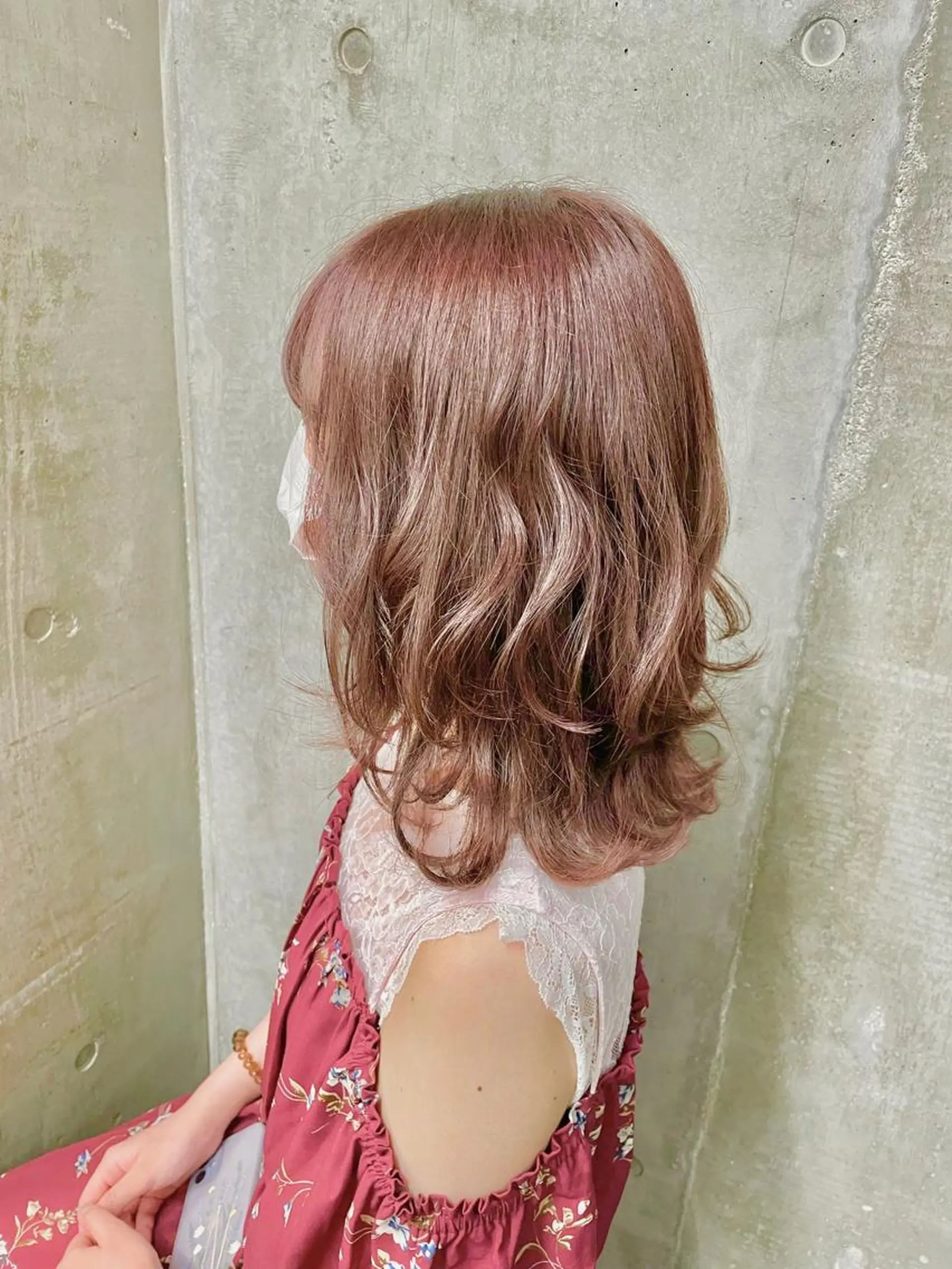 カラー ベージュカラー ブリーチ ブリーチなしカラー ピンクカラー ピンクベージュ 🫧BUBBLES 新所沢　かとうゆきのヘアスタイル