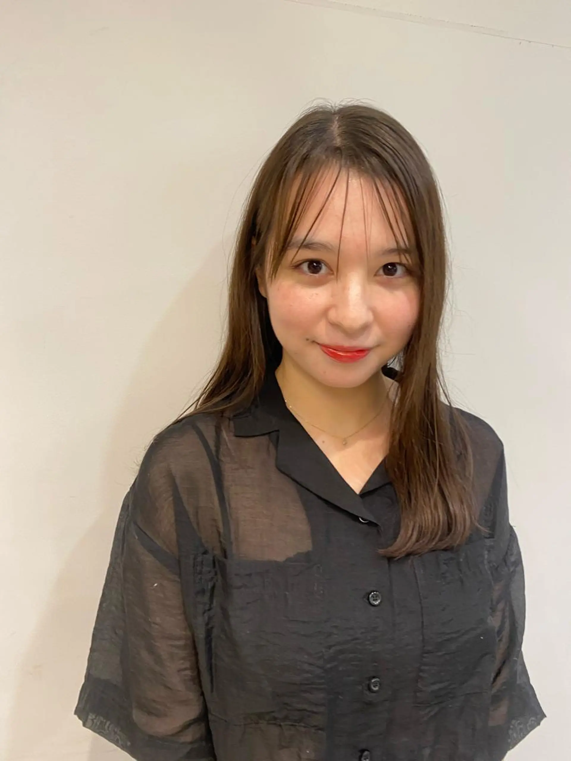 セミロング 頭皮につけないカラー /白髪ぼかし/実加永のヘアスタイル