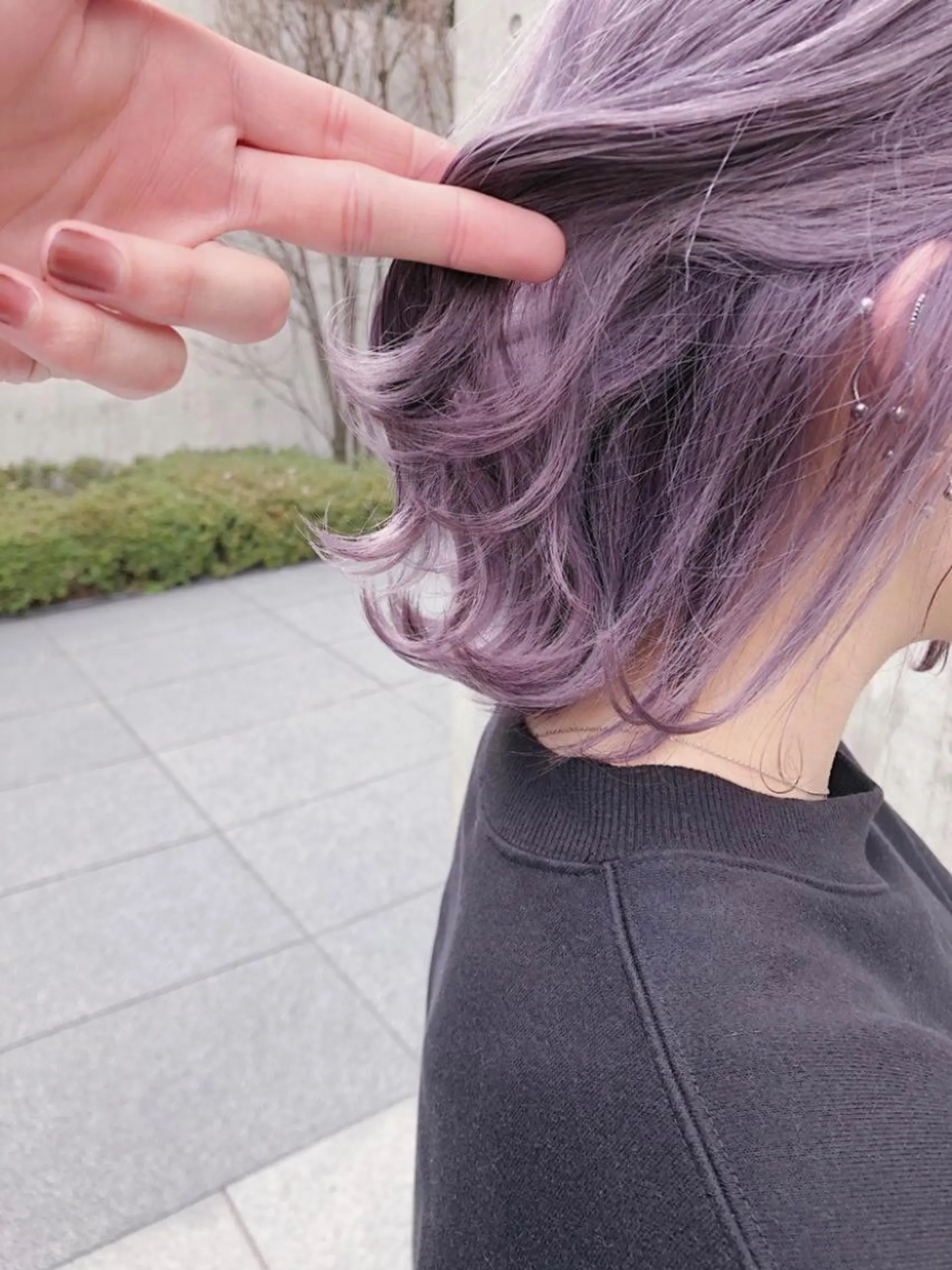 ショート カラー ヘアアレンジ アッシュ アッシュグレー ベージュカラー ブリーチ ブルーカラー カット ヘアカラー トリートメント ヘアセット 🦋 Nanaka🦋のその他イメージ