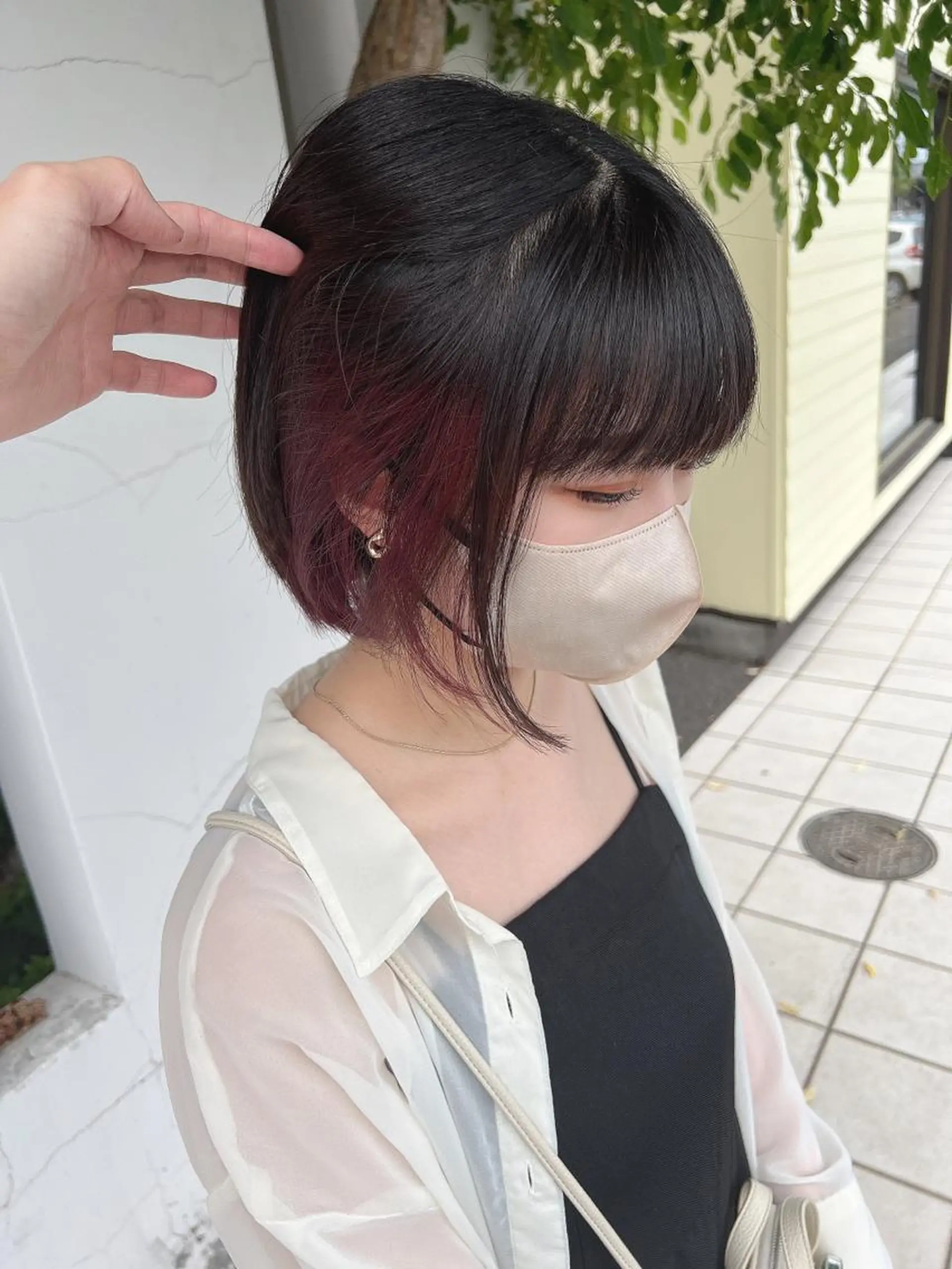 ショート カラー ピンクカラー ボブ 具志 正太のヘアスタイル