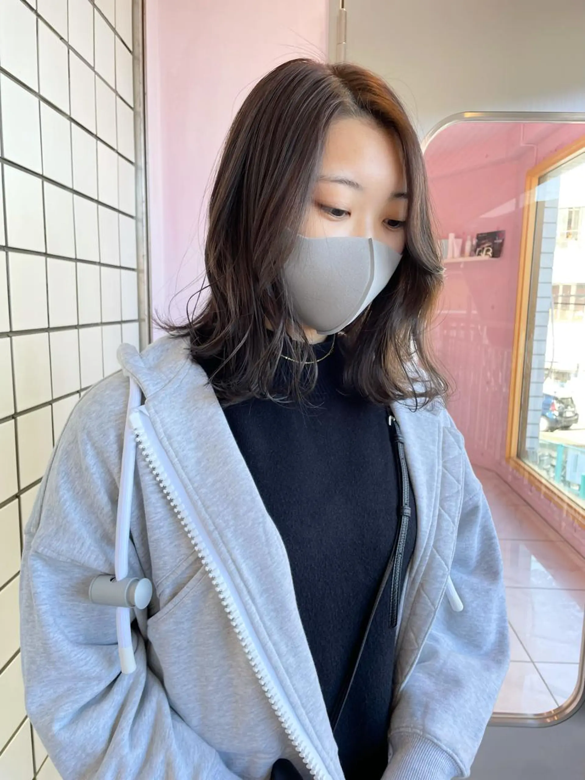 ミディアム カラー 透明感カラー 心斎橋/ブリーチ minamiのヘアスタイル