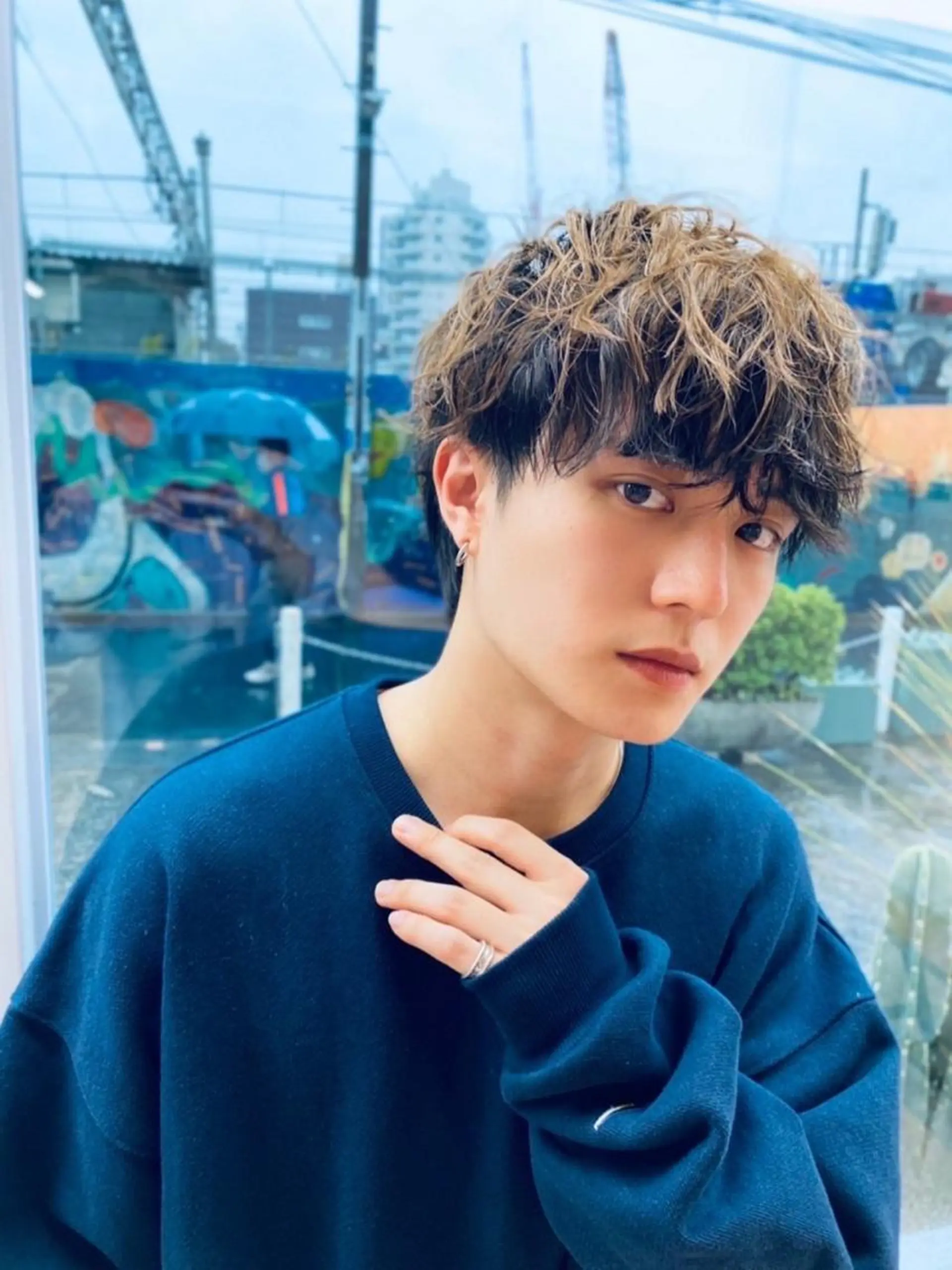 ショート パーマ メンズ カット パーマ 🌞メンズパーマ ONOE💈のヘアスタイル