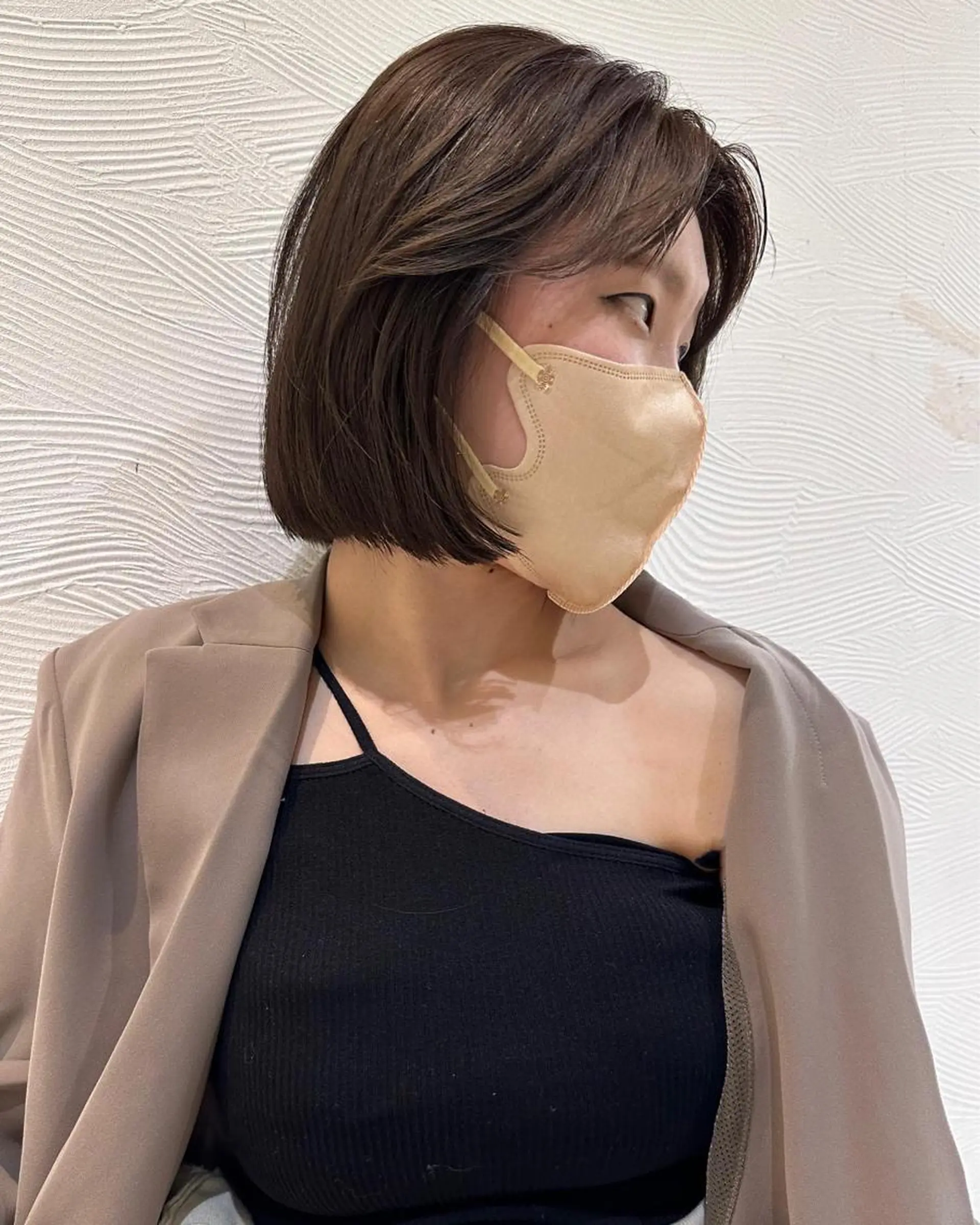 ショート カラー ヘアアレンジ 切りっぱなしボブ ベージュカラー ブラウンカラー グレージュ ハイトーンカラー 🌿レイヤー/髪質 改善/🌿JINのヘアスタイル