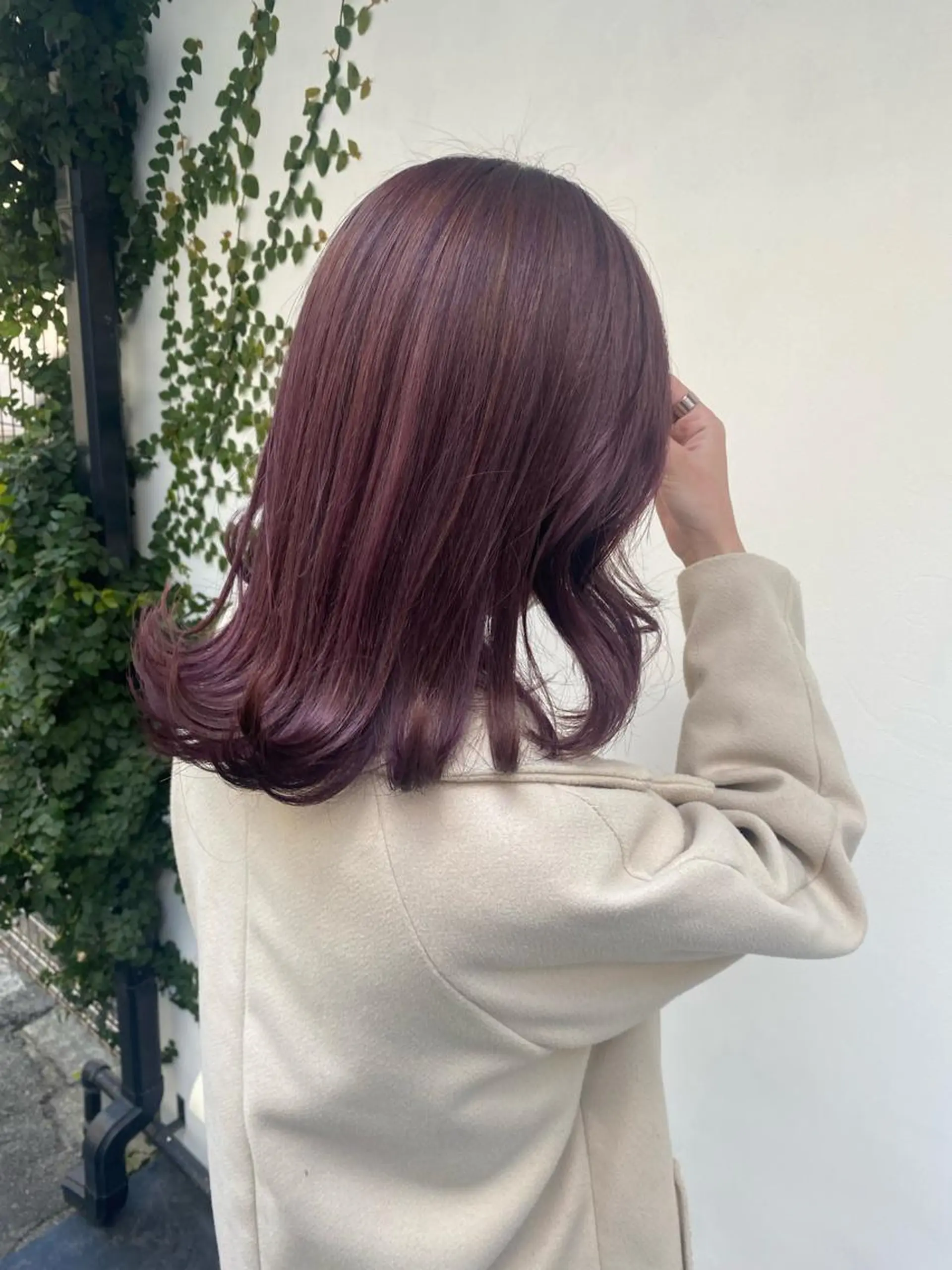 ミディアム カラー ピンクカラー バイオレットカラー NATSUKI😸 ‪✂︎‬南森町美容室のヘアスタイル