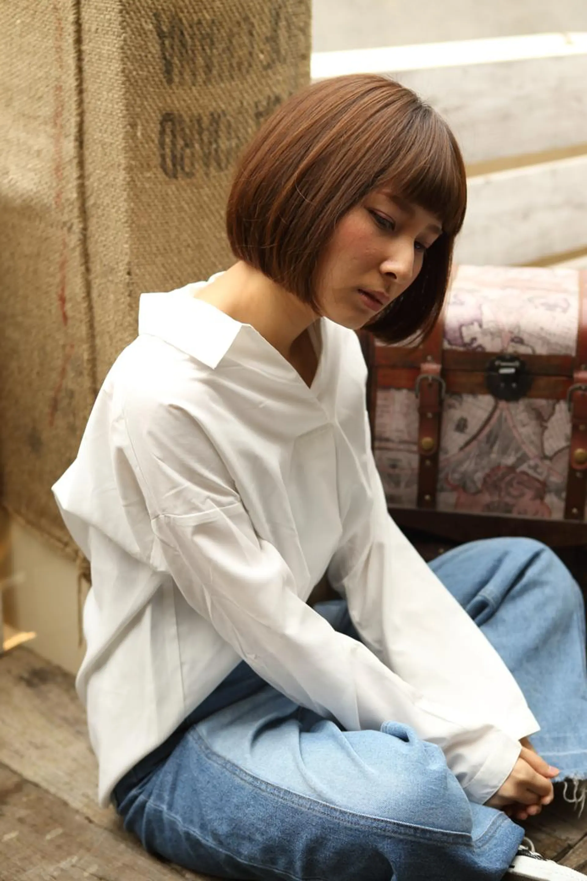 ショート アッシュ 髪質改善 トリートメント 髪質改善ストレート nao.c 田原台店のヘアスタイル