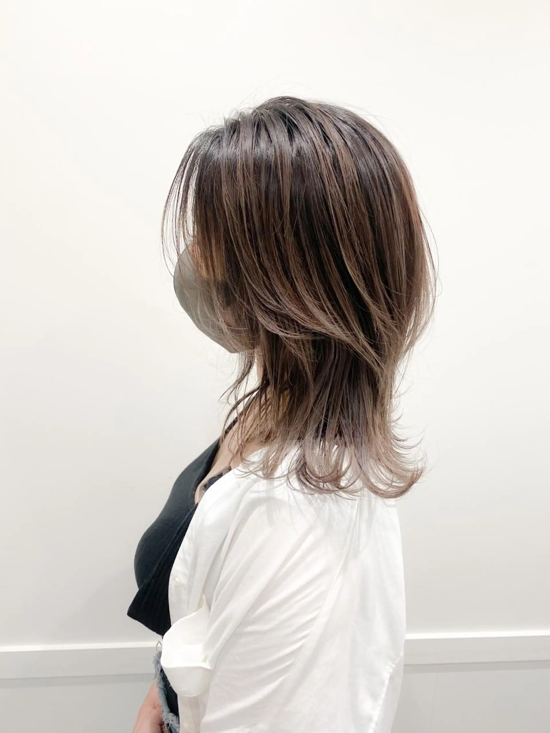 ミディアム カラー ハイライトカラー ハイライト 韓国風ヘア レイヤーカット カット ヘアカラー トリートメント GO TODAY  SHAiRE SALON YOKOHAMA Mare店所属・✨天使の美髪✨ ショートカット✨中山のヘアスタイル
