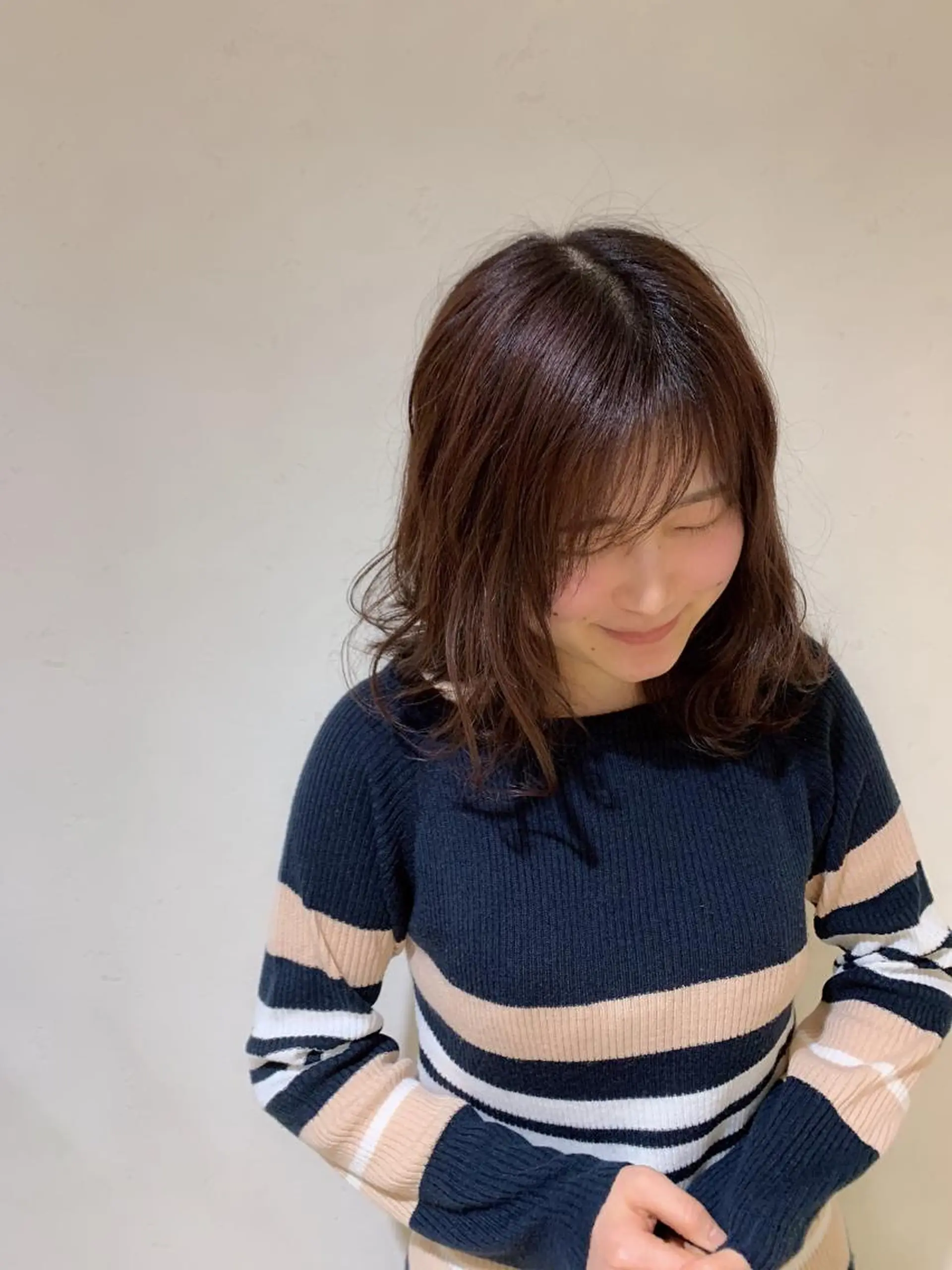 ミディアム カラー 西新/siohair 似合わせ/石尾刻矢のヘアスタイル