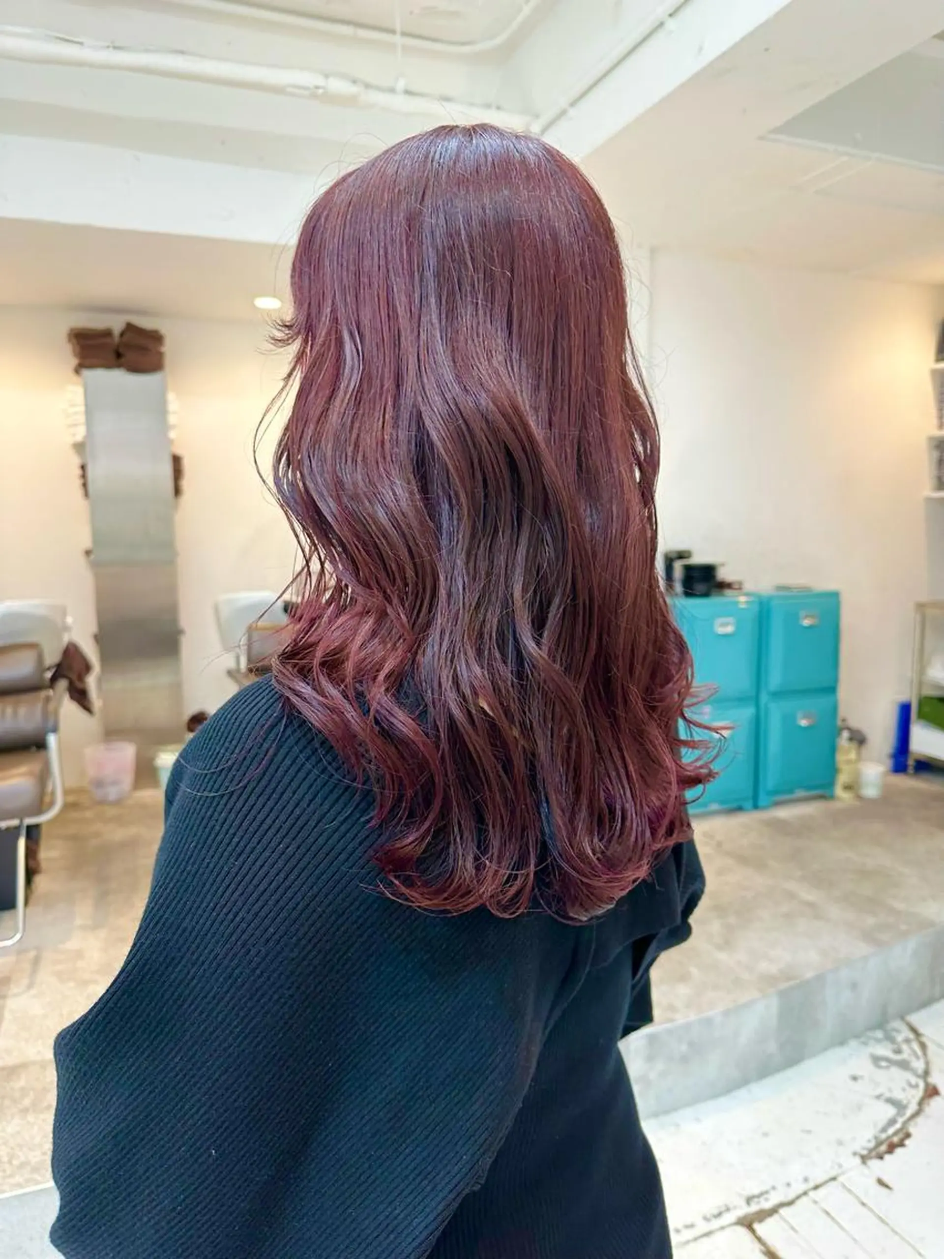 セミロング カラー ブリーチ ブリーチなしカラー ヘアカラー トリートメント ヘッドスパ ヘアセット kai .のヘアスタイル