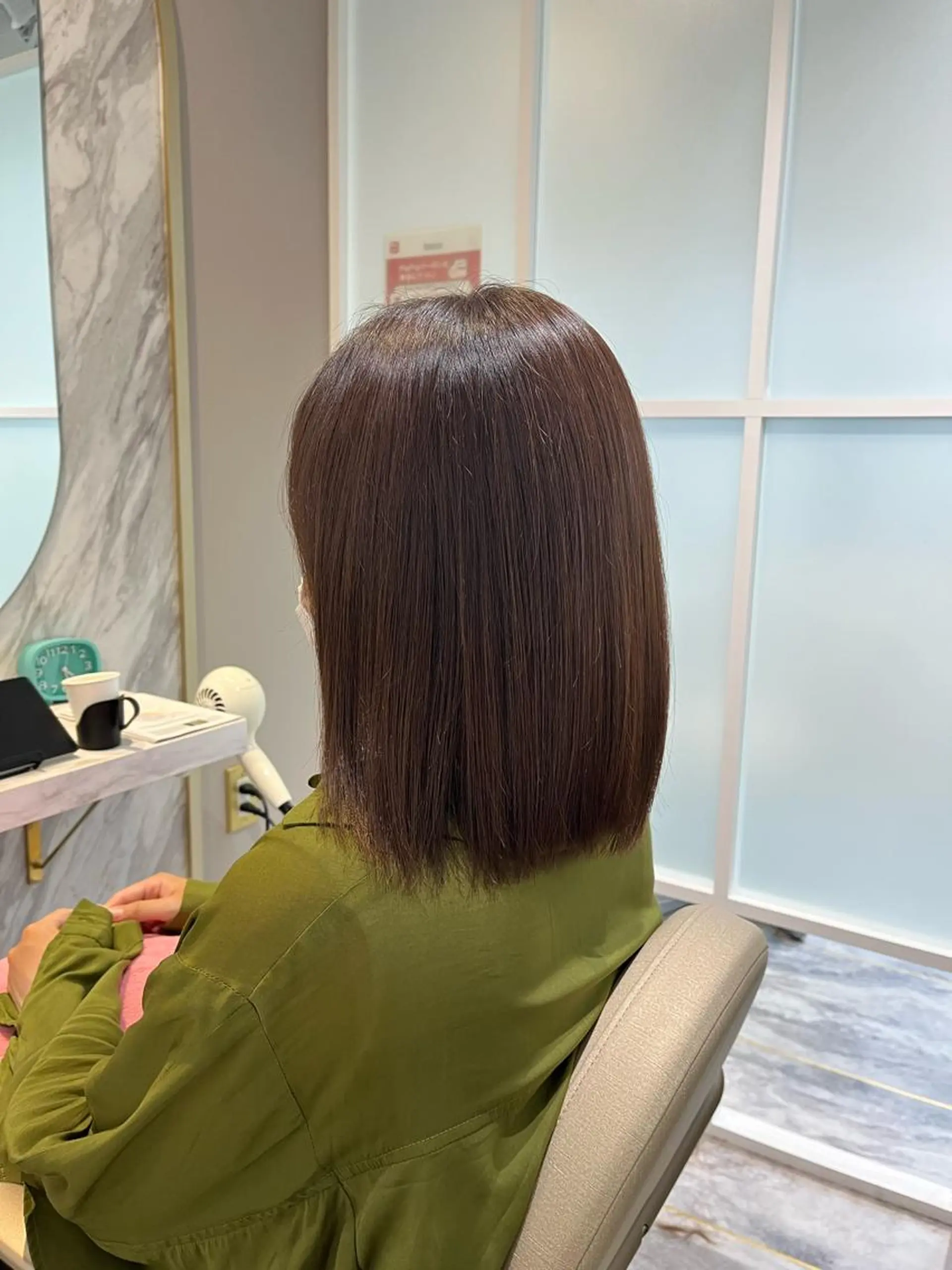 ミディアム カラー カット ヘアカラー トリートメント 艶ボブ🌼 MAHOのヘアスタイル