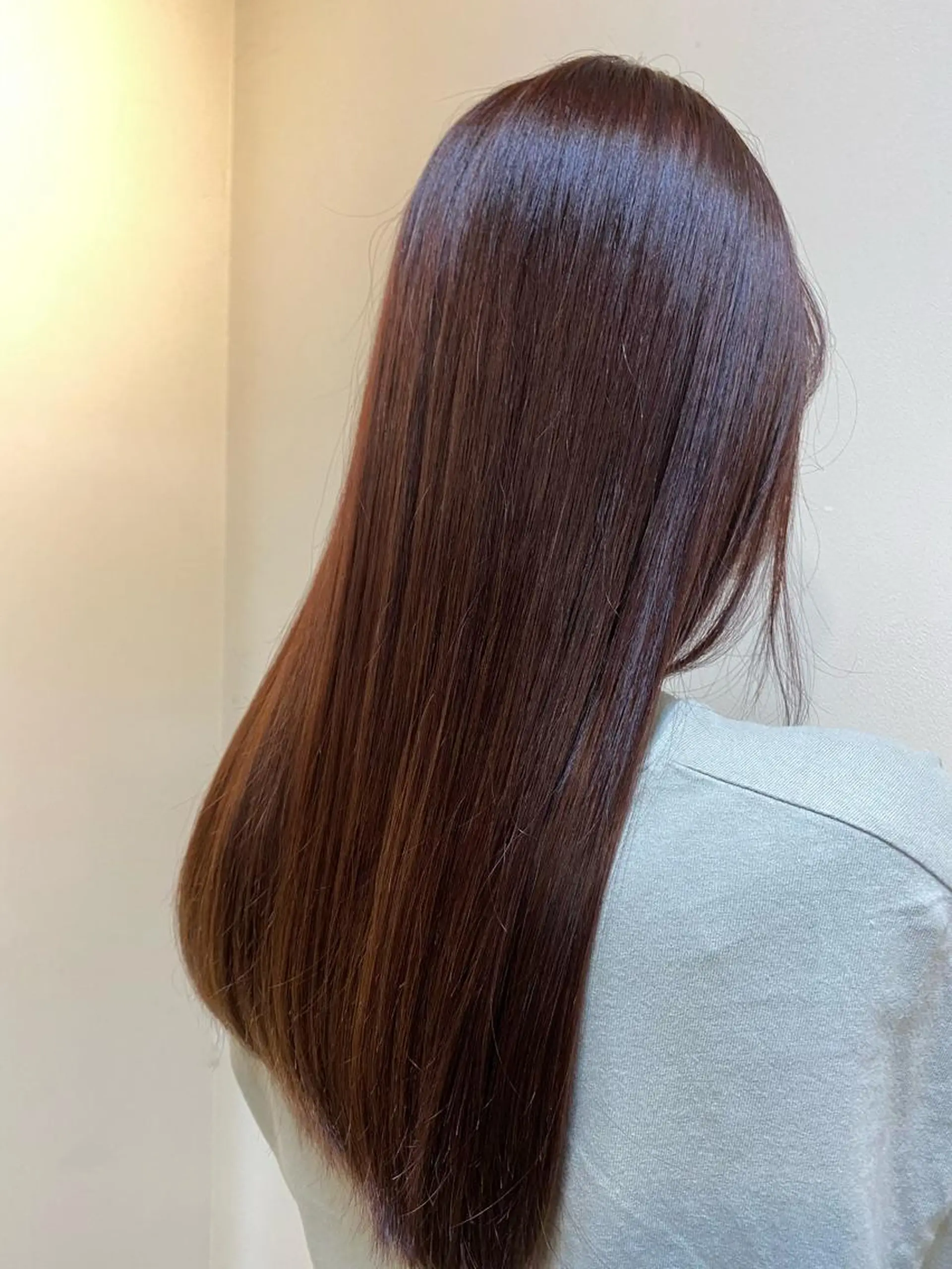 ロング 縮毛矯正 水谷 菜央のヘアスタイル