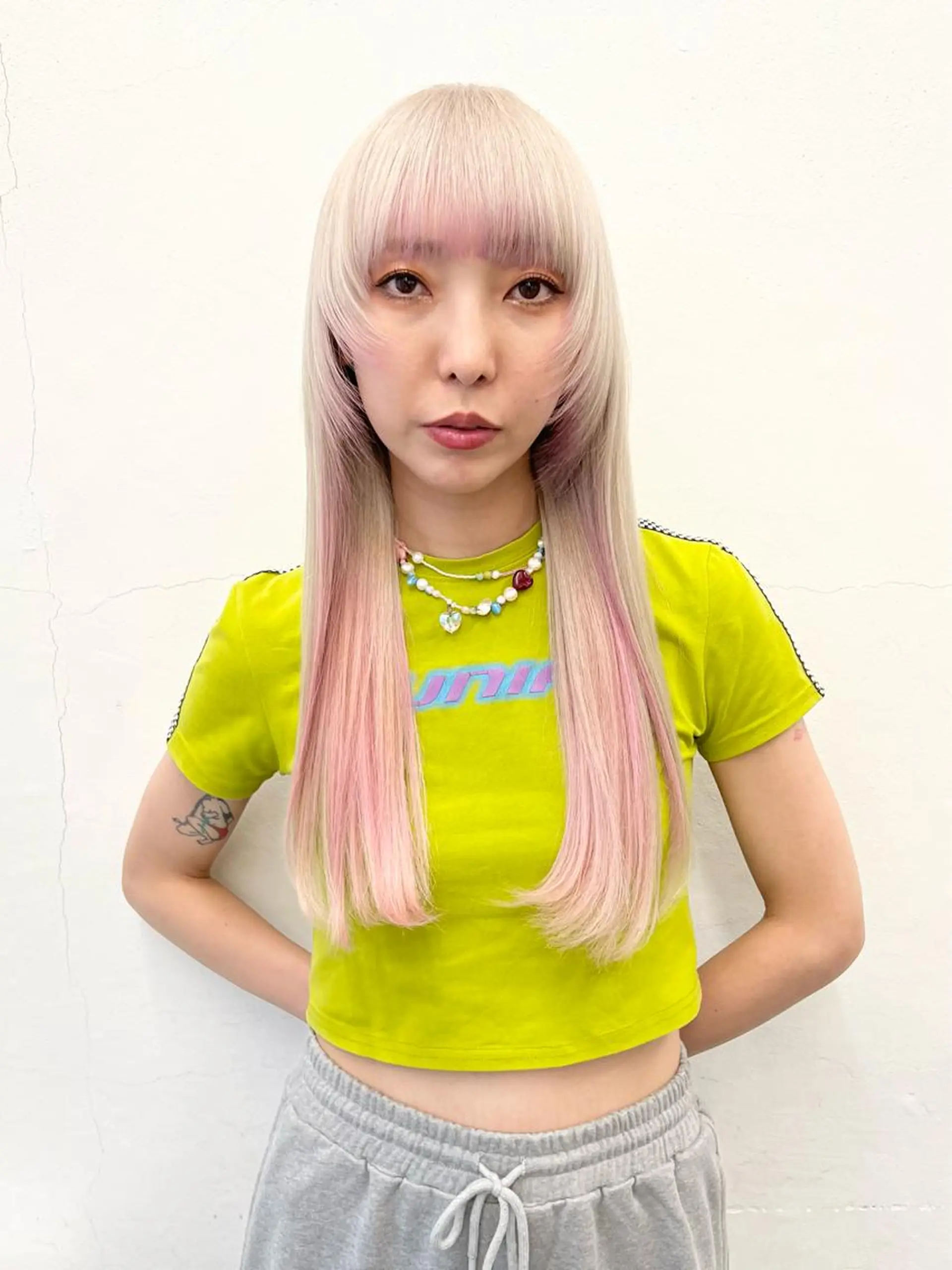 セミロング カラー ベージュカラー ブリーチ ブロンド ケアブリーチ ダブルカラー ヘアカラー トリートメント HARU//原宿🤍 リピート率NO.1のヘアスタイル