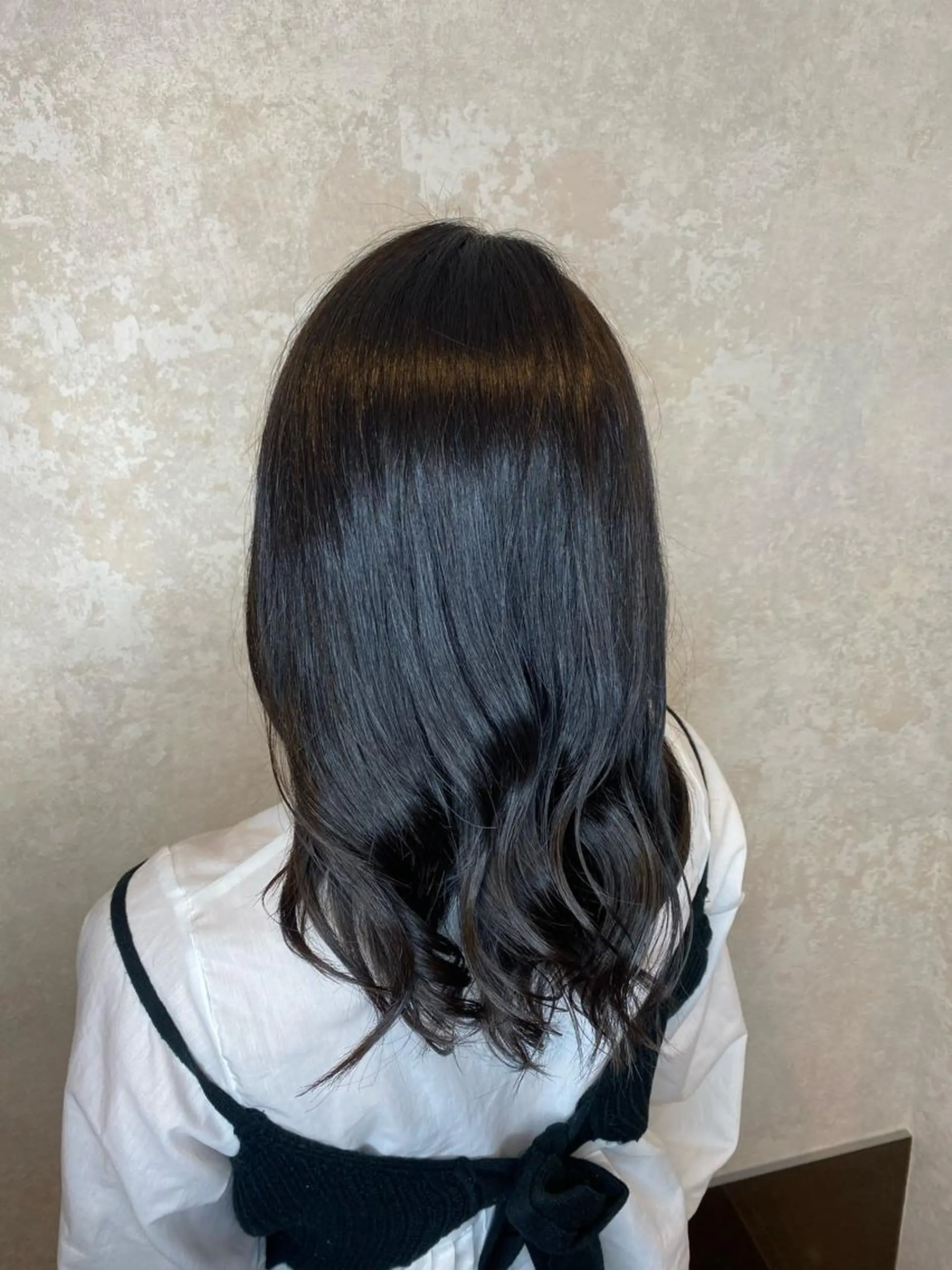 セミロング カラー アッシュ ベージュカラー 黒髪 ブリーチ ケアブリーチ CIEL天六店 三上春のヘアスタイル