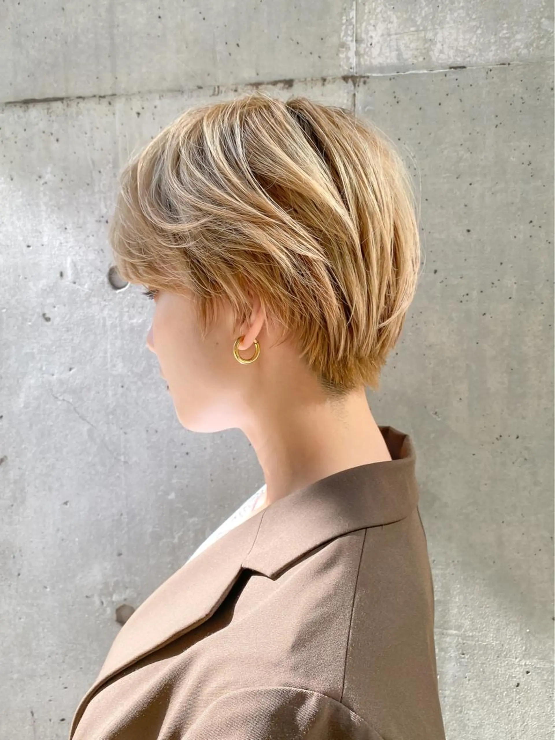 ショート カラー ブロンド ショートヘア ✨ハッシュカット✨ ユウキ✨のヘアスタイル