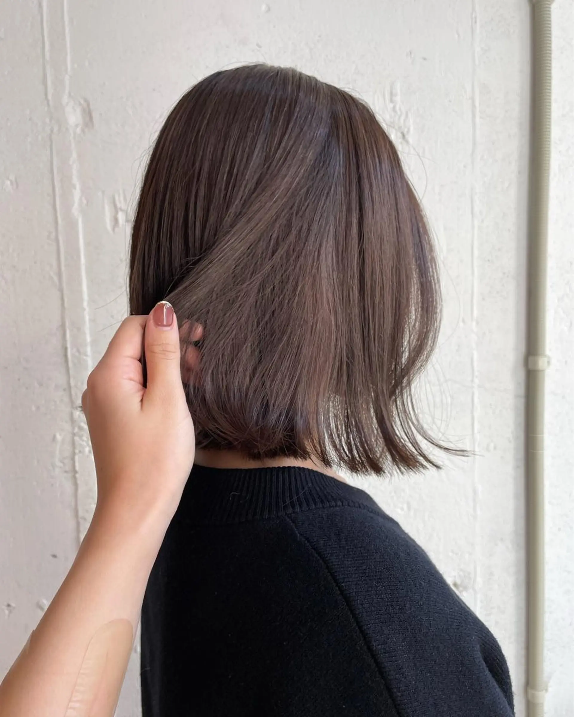 ミディアム カラー ブラウンカラー ココアブラウン カット ヘアカラー トリートメント EIGHT 中川原   菜々子のヘアスタイル