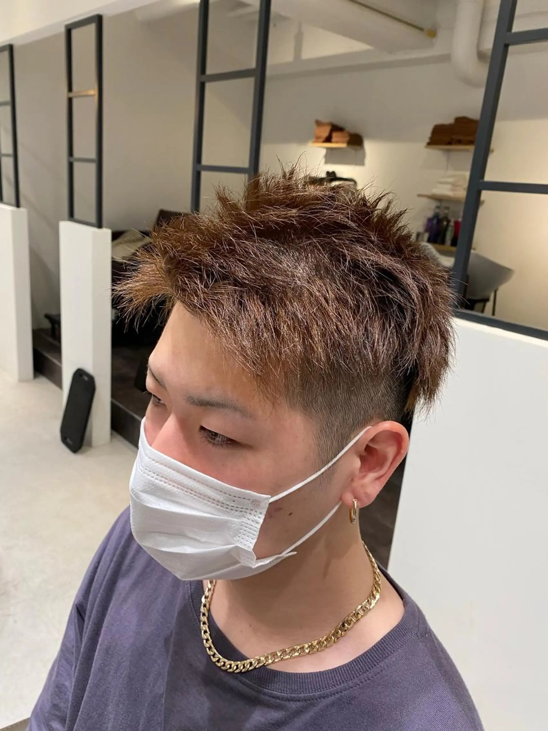 メンズ バレイヤージュ/ヘア アレンジ/shionのヘアスタイル