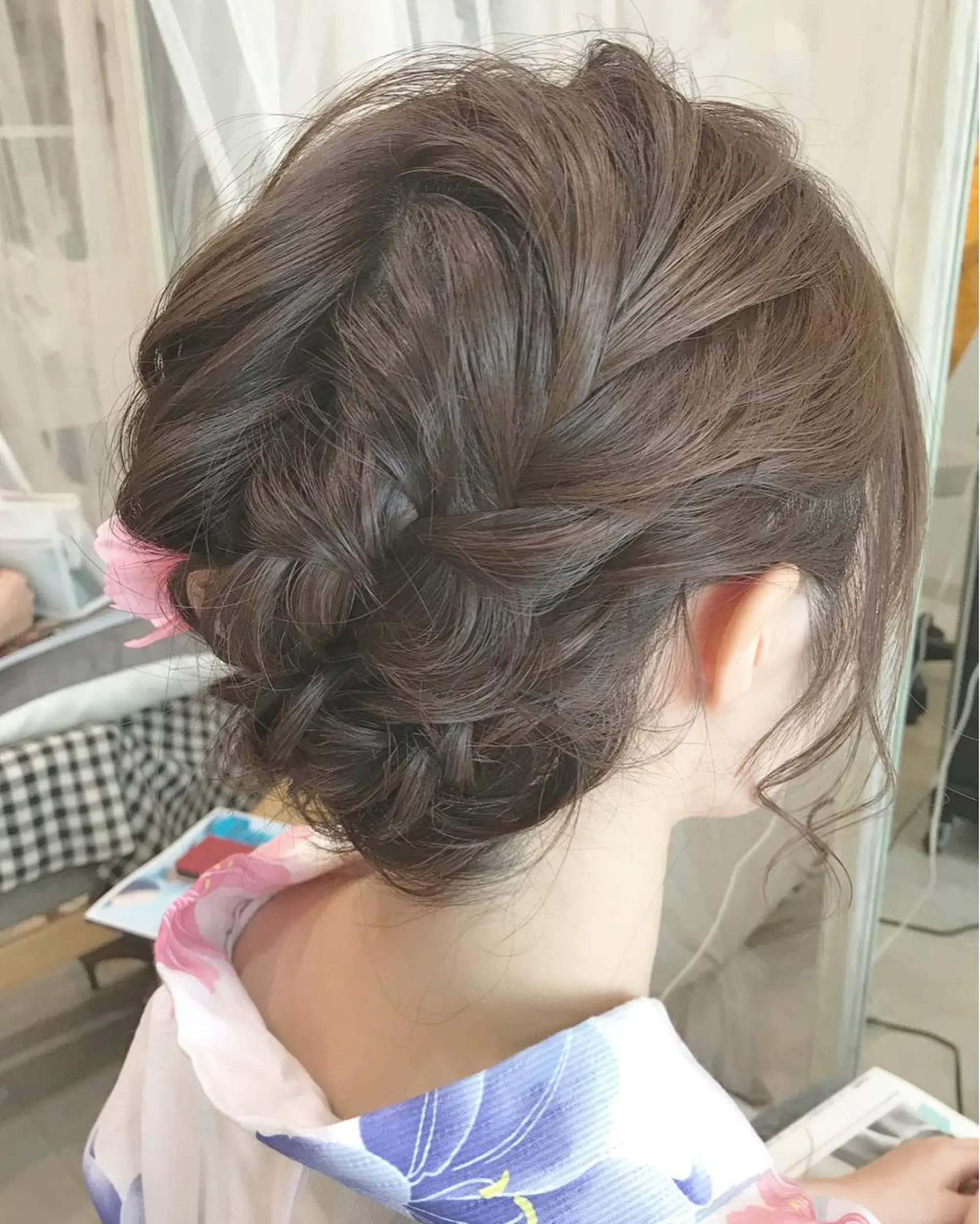 ショート ヘアアレンジ 浴衣 ALVAREZ BARBER SHOP所属・takebuchi harukaのヘアスタイル