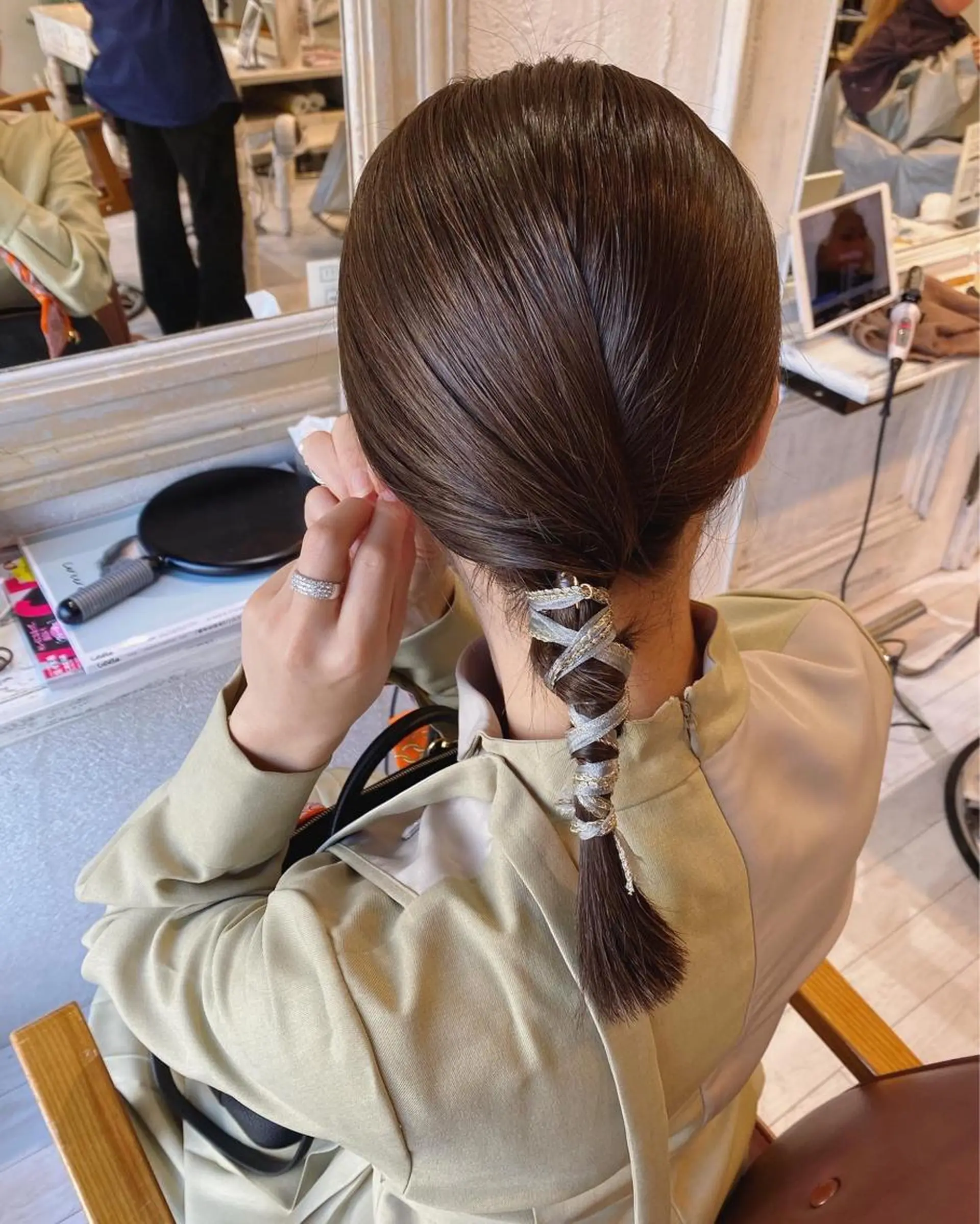 セミロング カット トリートメント 博多美容室♡ 髪質改善/艶カラーのヘアスタイル