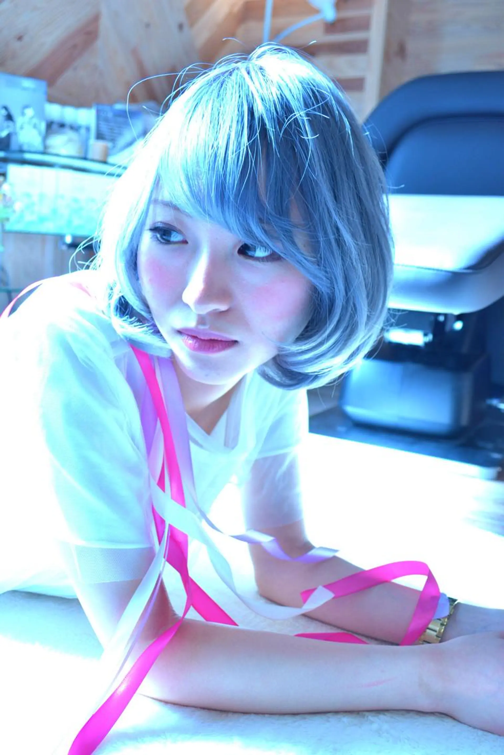 ショート カラー パーマ ヘアアレンジ ブリーチ ボブ うざバング belle chambreイブカのその他イメージ