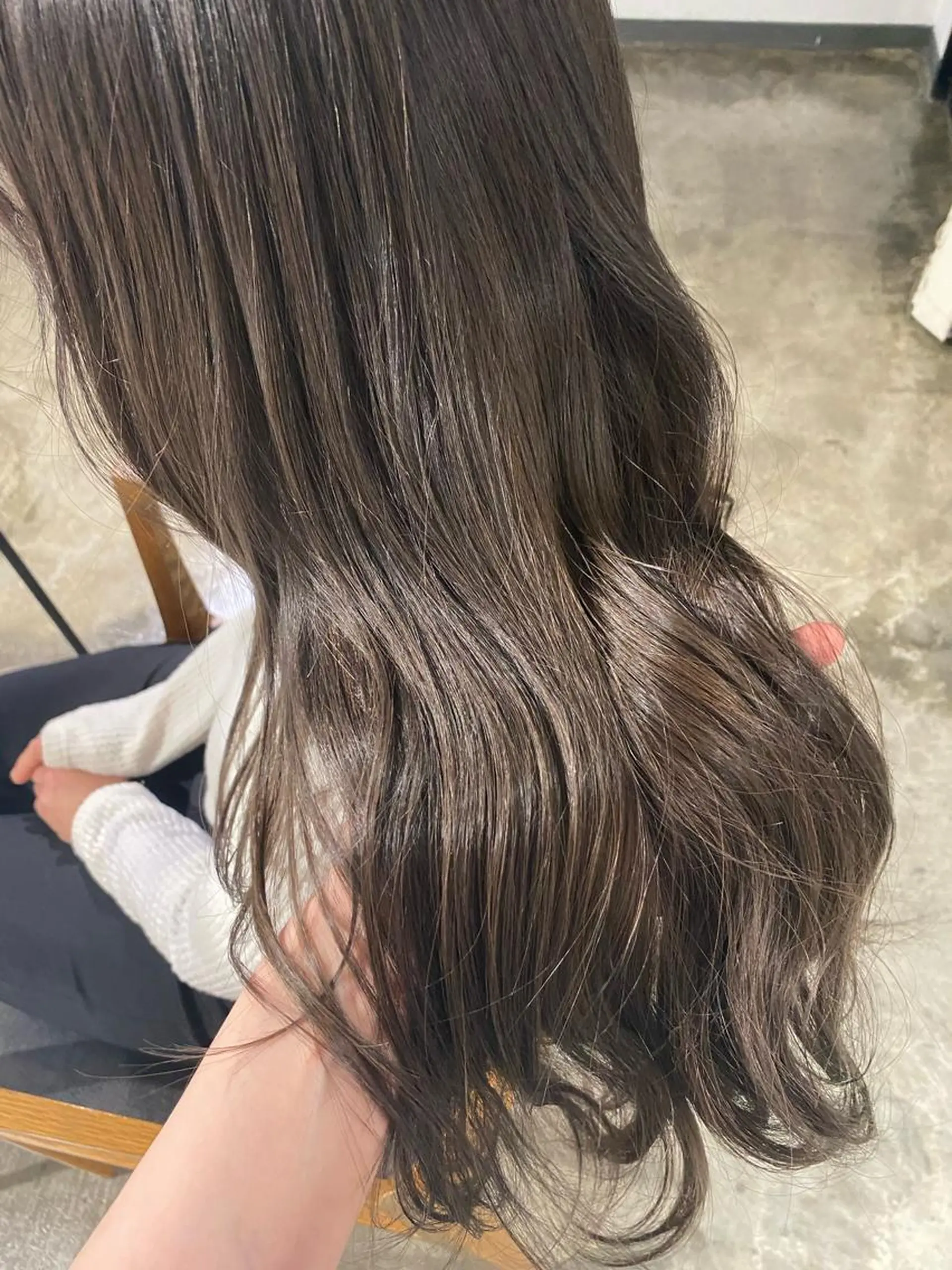 ロング カラー 透明感カラー ヘアカラー 🌼透明感艶カラー オリーブ🌼河村咲のヘアスタイル