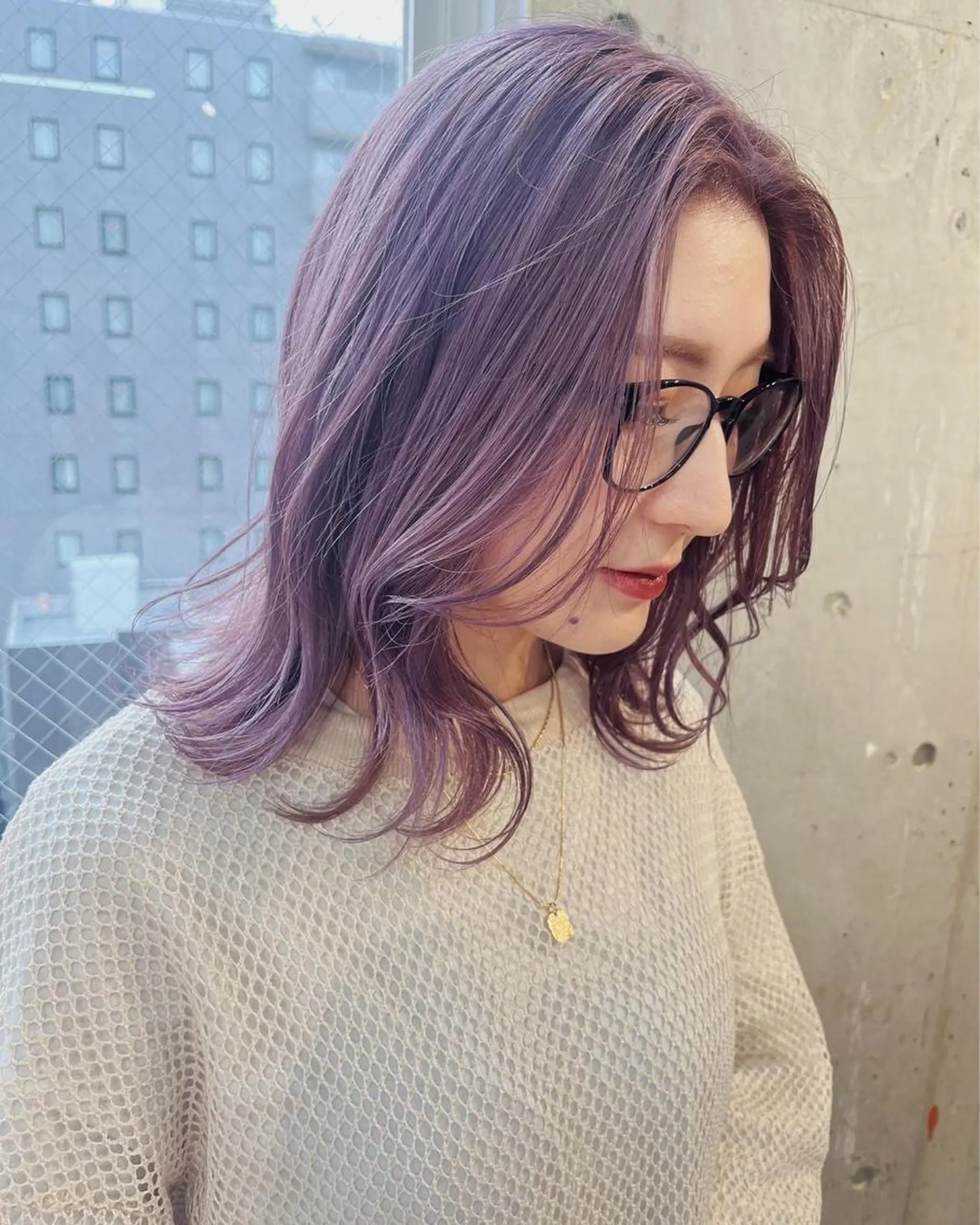 ミディアム カラー バレイヤージュ ブリーチ ケアブリーチ ハイライトカラー インナーカラー ヘアカラー トリートメント lani 天神大名/ブリーチのヘアスタイル