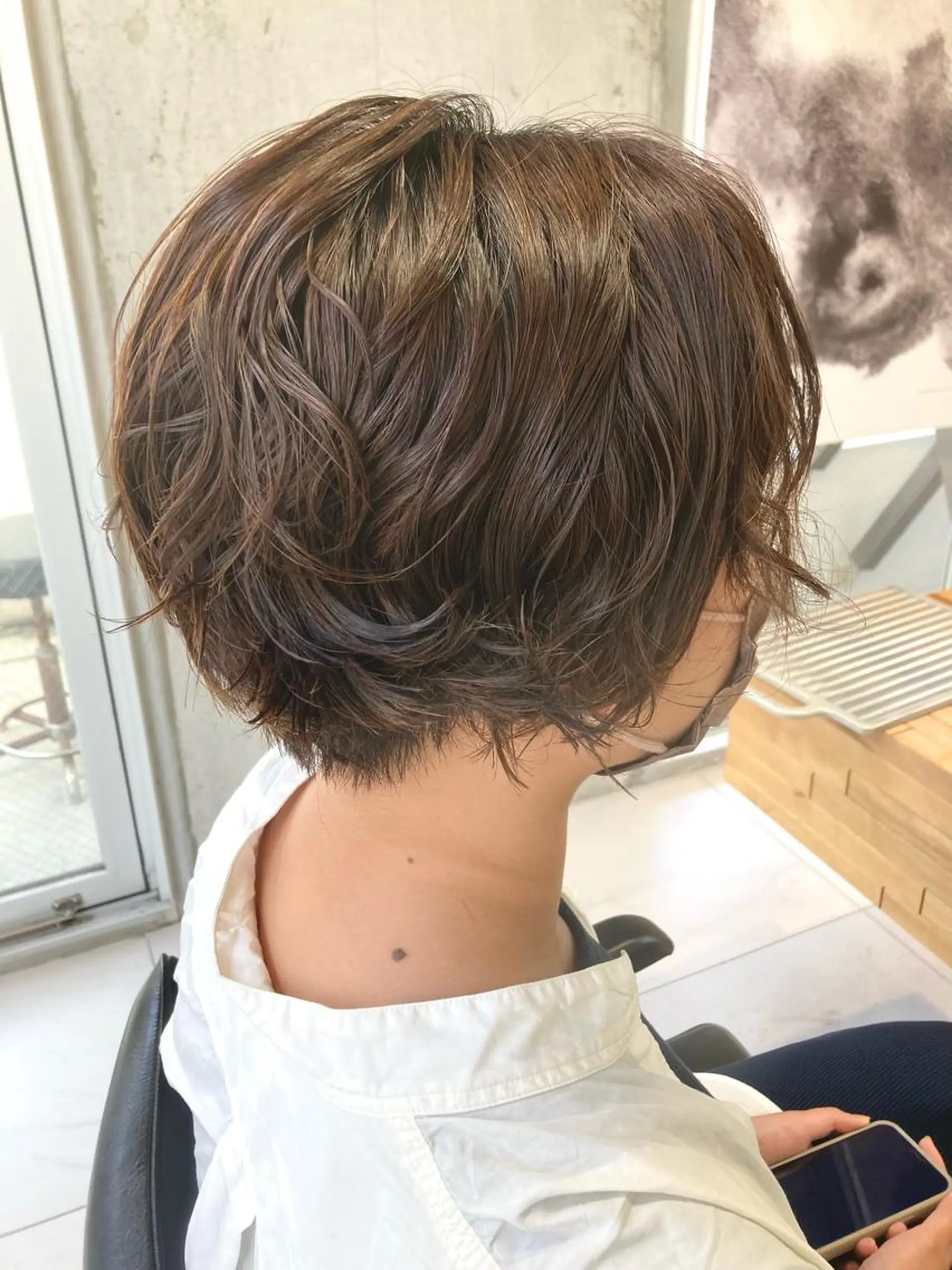 ショート ショートヘア 園田あずさ/髪質改善 /透明感カラーのヘアスタイル