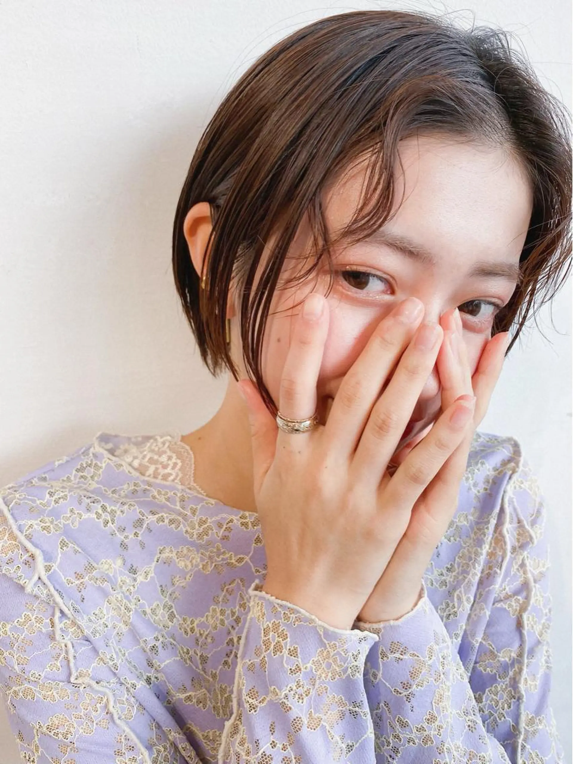 ショート 🌼透明感艶カラー オリーブ🌼河村咲のヘアスタイル