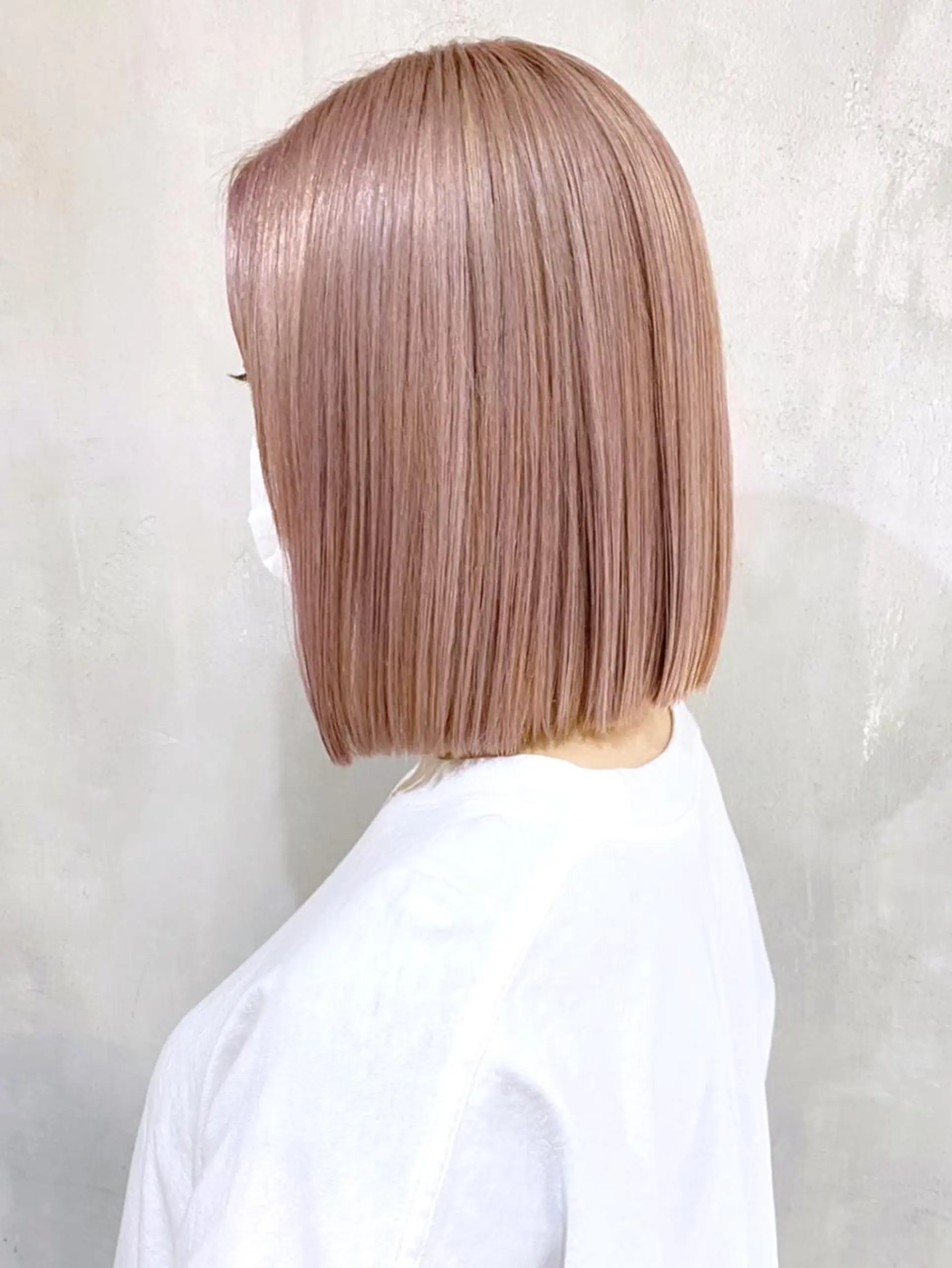 ミディアム カラー パーマ ヘアアレンジ ピンクカラー ボブ ITbyALBUM 八王子店のヘアスタイル