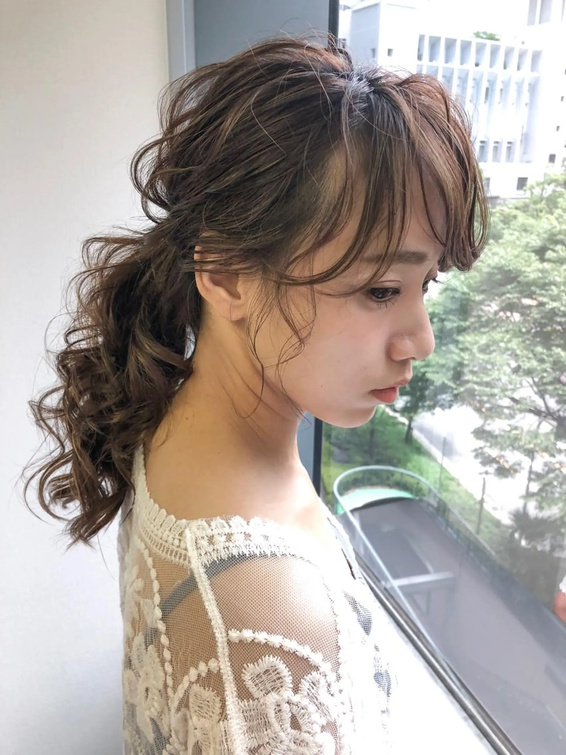 ヘアアレンジ ポニーテール 結婚式・ブライダル ヘアールーム アートのヘアスタイル