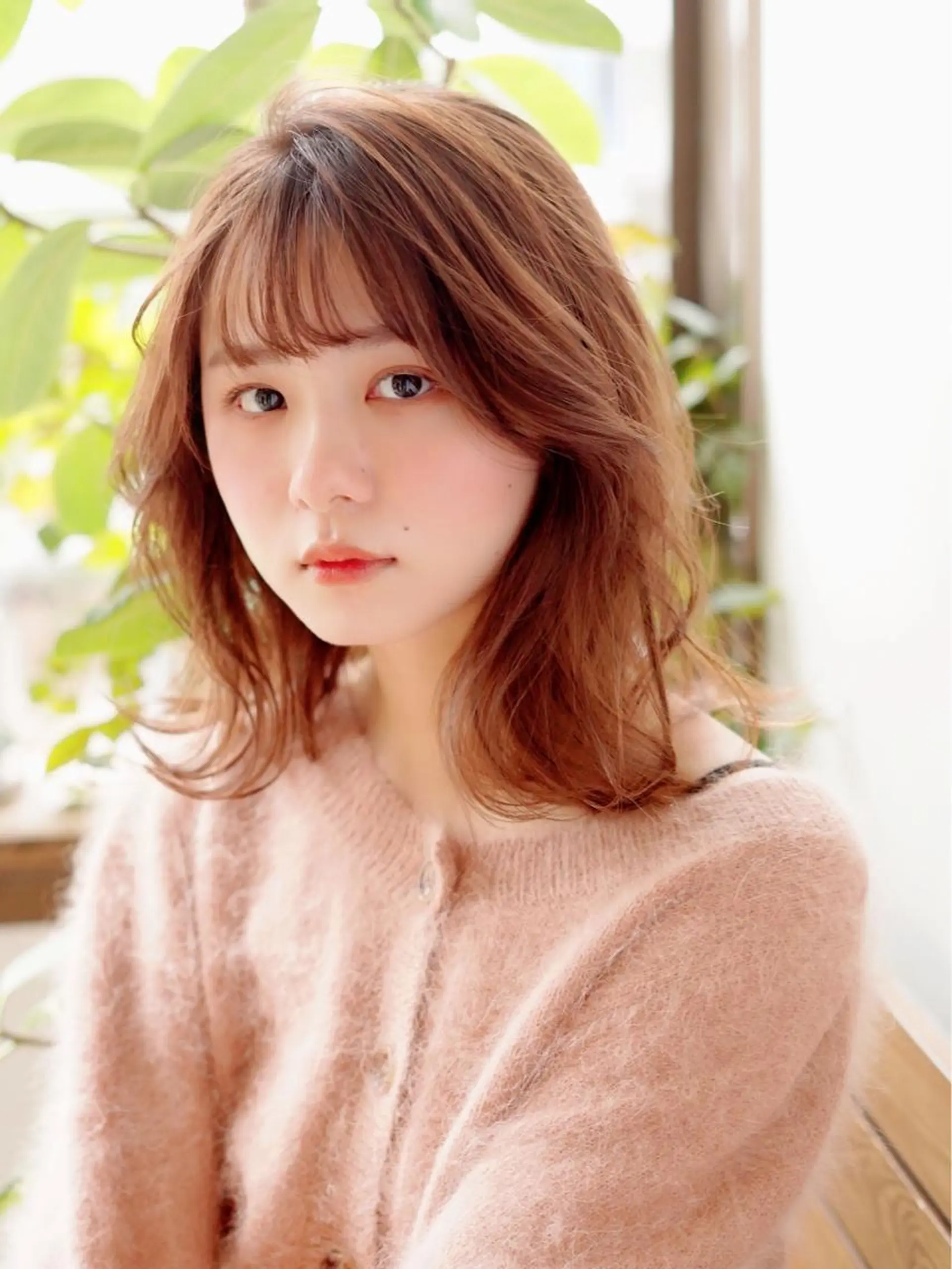 ミディアム カット ヘアカラー トリートメント 石川 修一のヘアスタイル