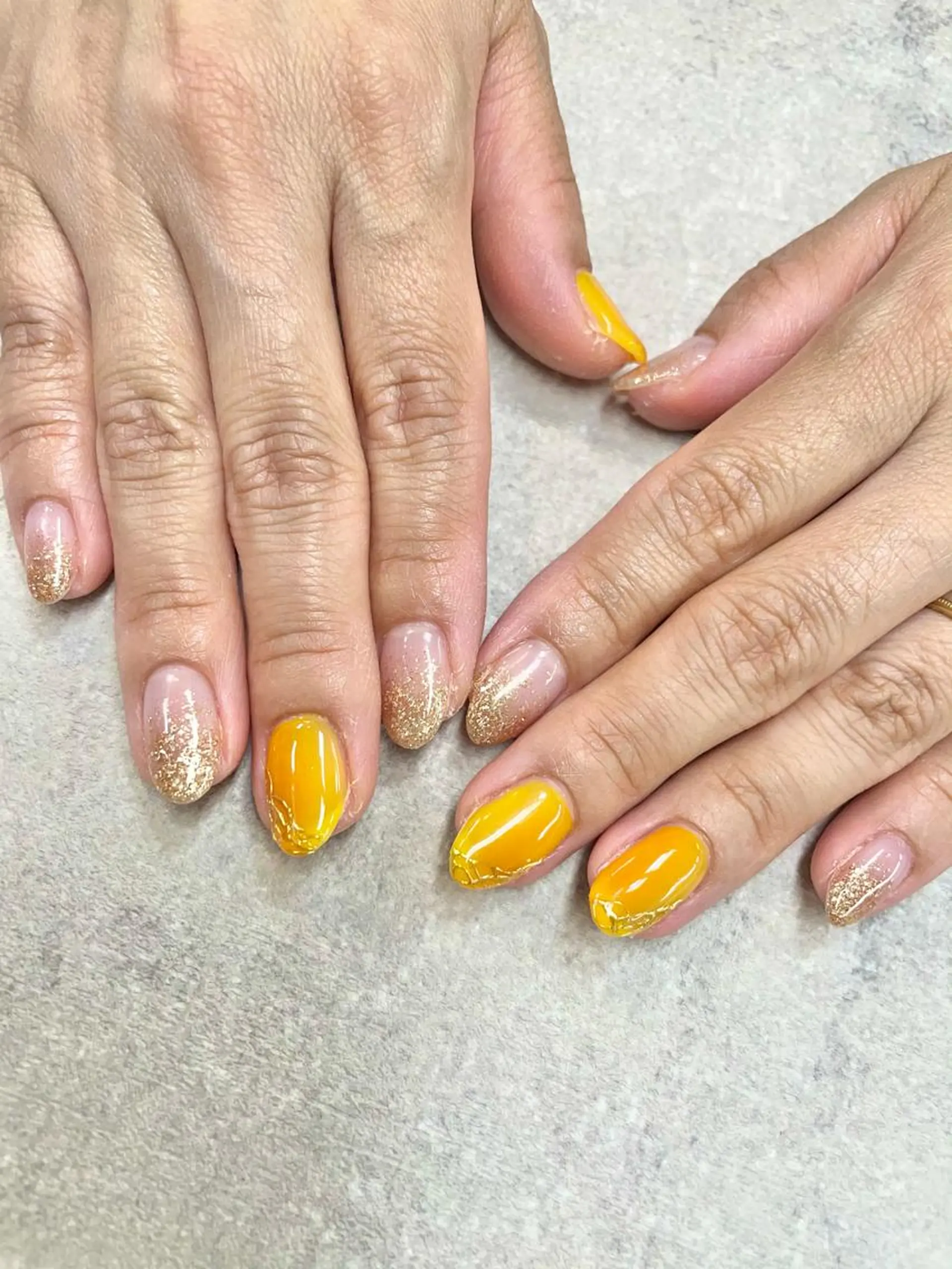 ネイル アートネイル イースター フレンチネイル ジェルネイル ガラスフレンチ ハンドネイル .N YUKIのネイルデザイン