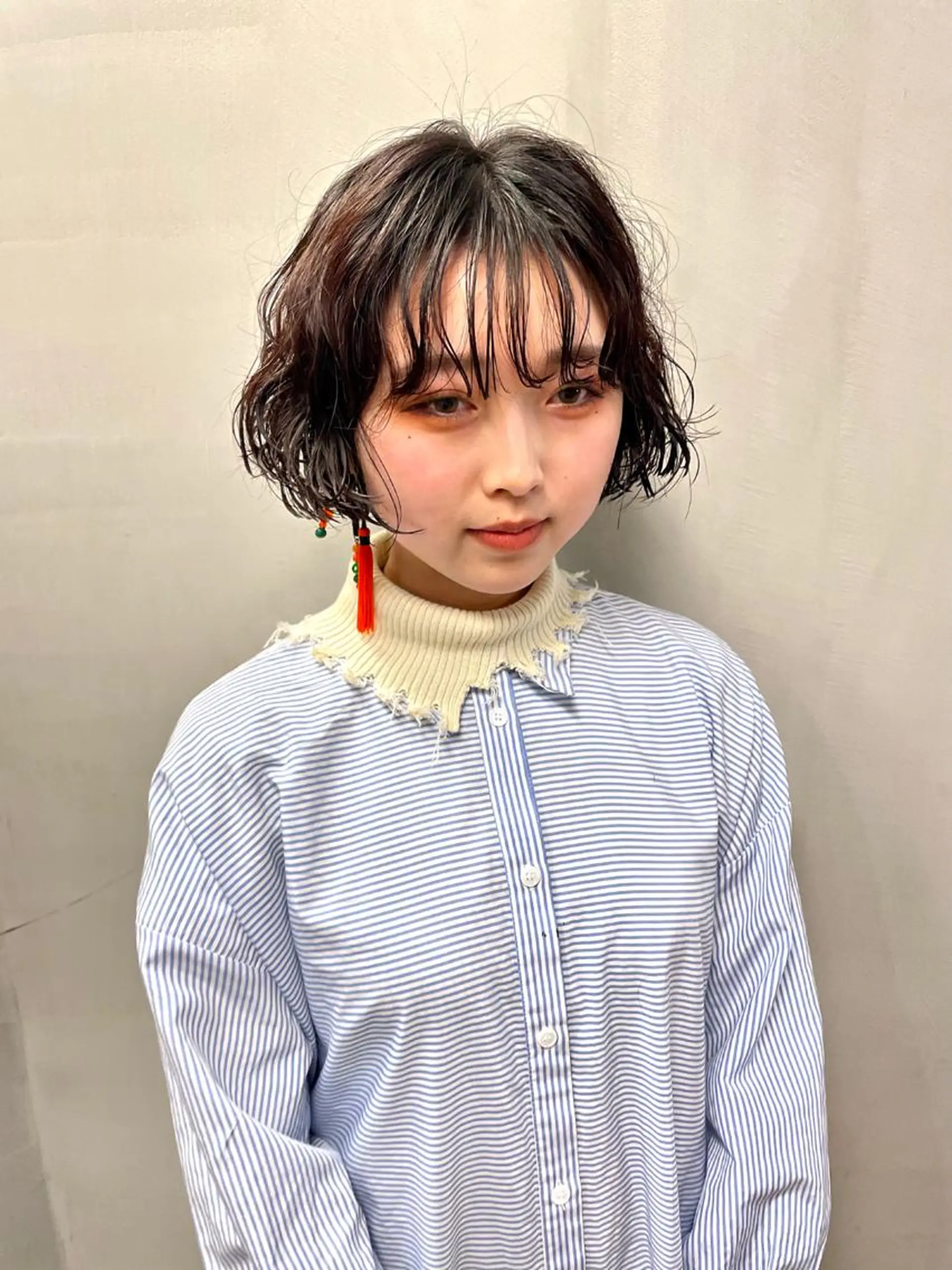 ミディアム カラー パーマ ヘアアレンジ メンズ キッズ ネイル マツエク・マツパ カット ヘアカラー トリートメント tatsumi/ボブ ウルフ/レイヤーのヘアスタイル