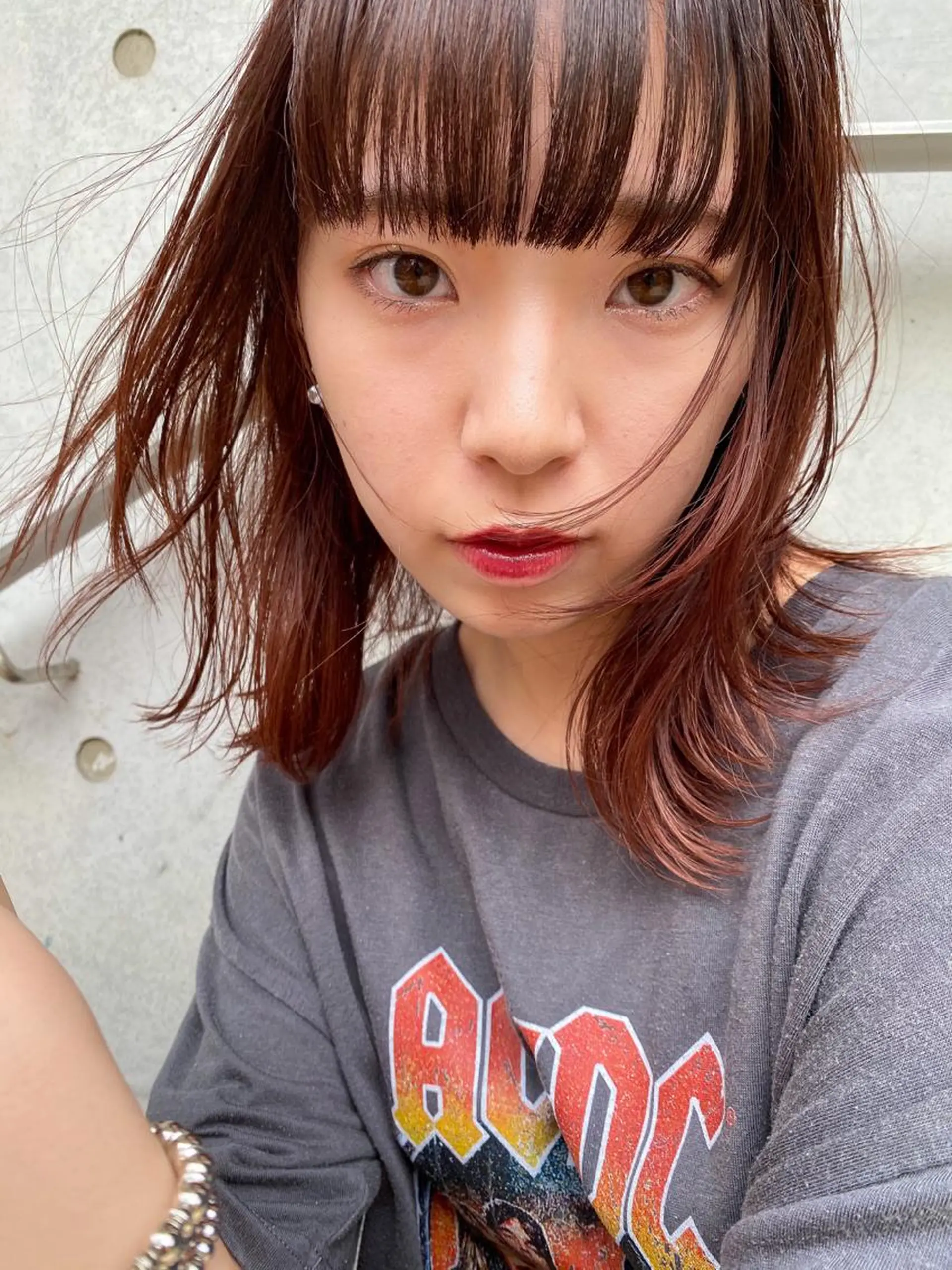 ミディアム ヘアカラー nessヤマサキ リュウタのヘアスタイル