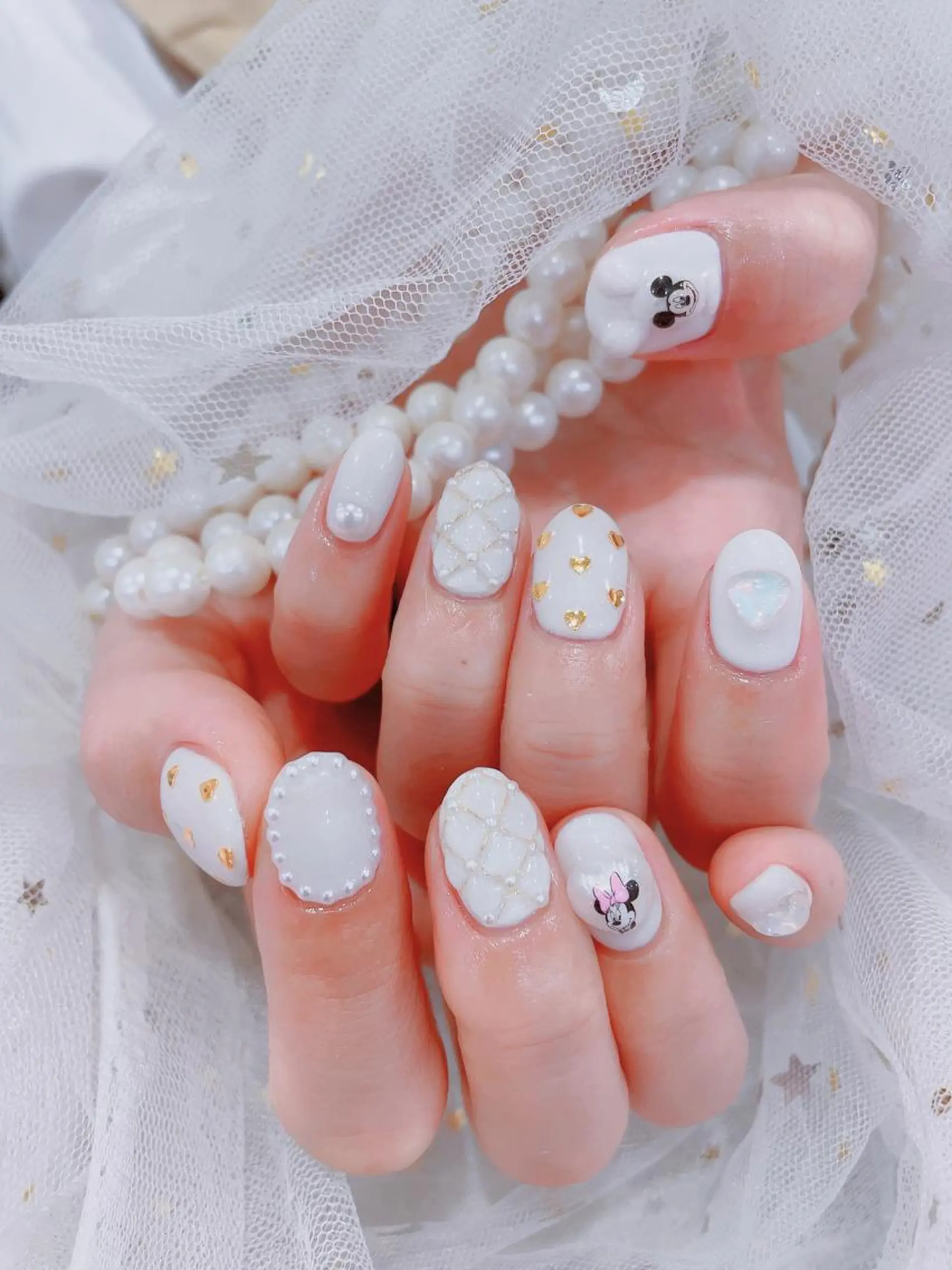 ミディアム ネイル ハンドネイル cho nailのネイルデザイン