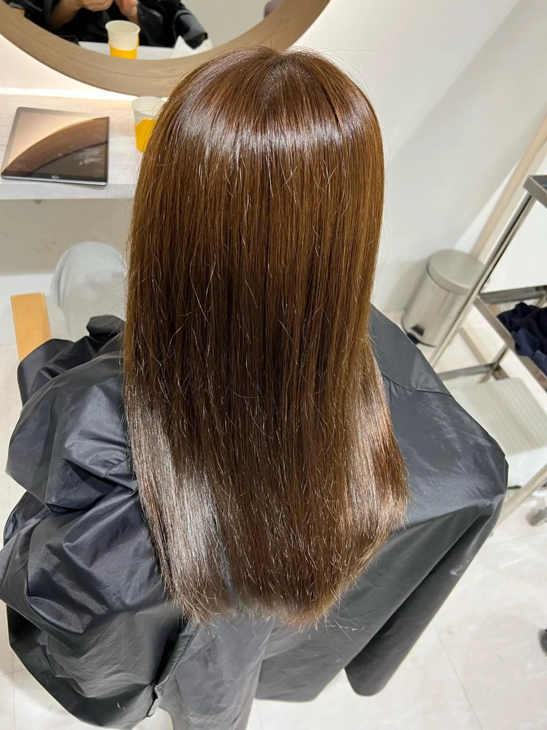 セミロング カラー ブラウンカラー ヘアカラー 瀬戸 杏珠のヘアスタイル