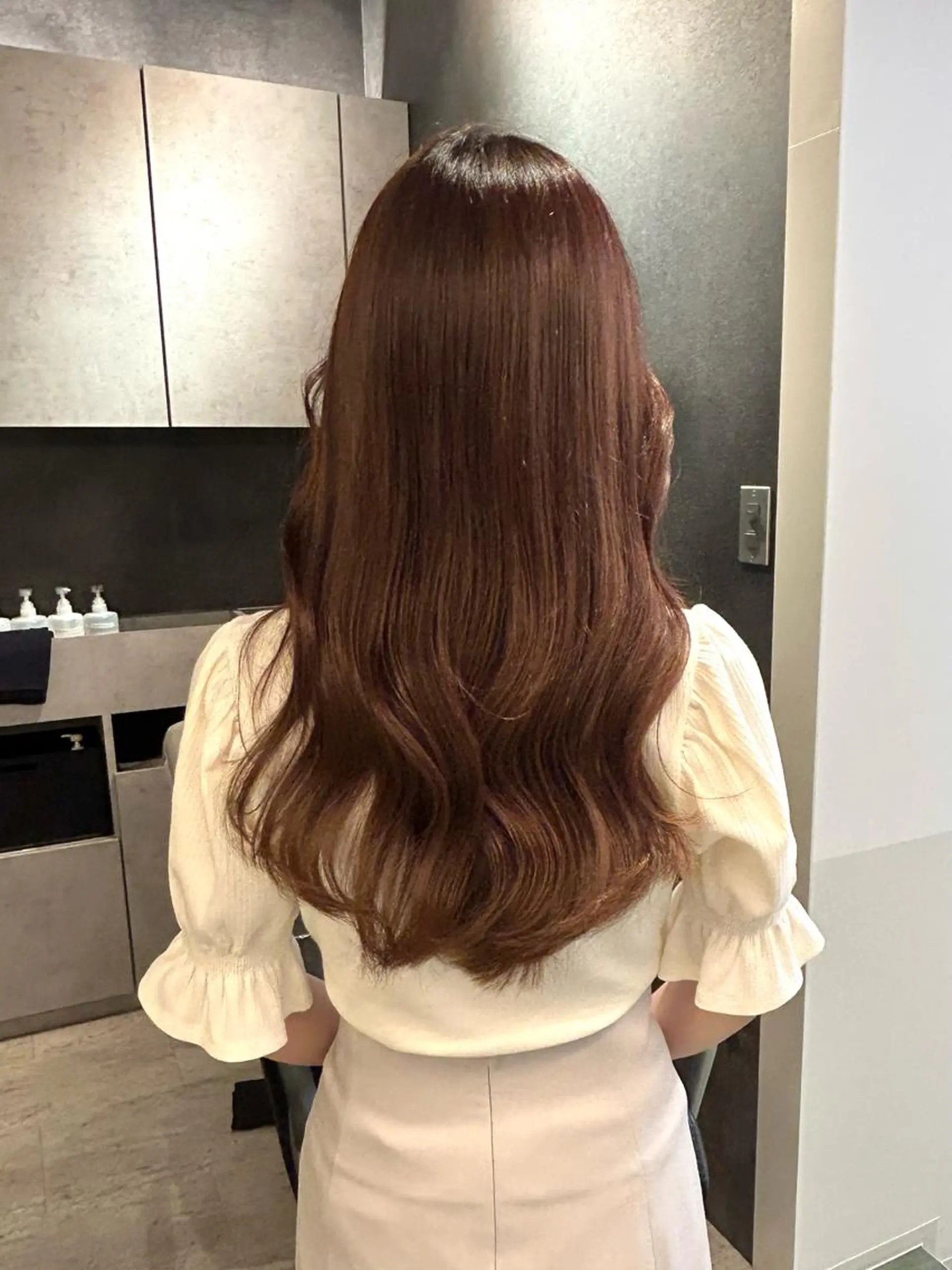 ロング カラー ベージュカラー 透明感カラー オリーブベージュ ピンクカラー ピンクベージュ カット ヘアカラー GO TODAY SHAiRE SALON所属・SAKINO． ベージュカラーのヘアスタイル