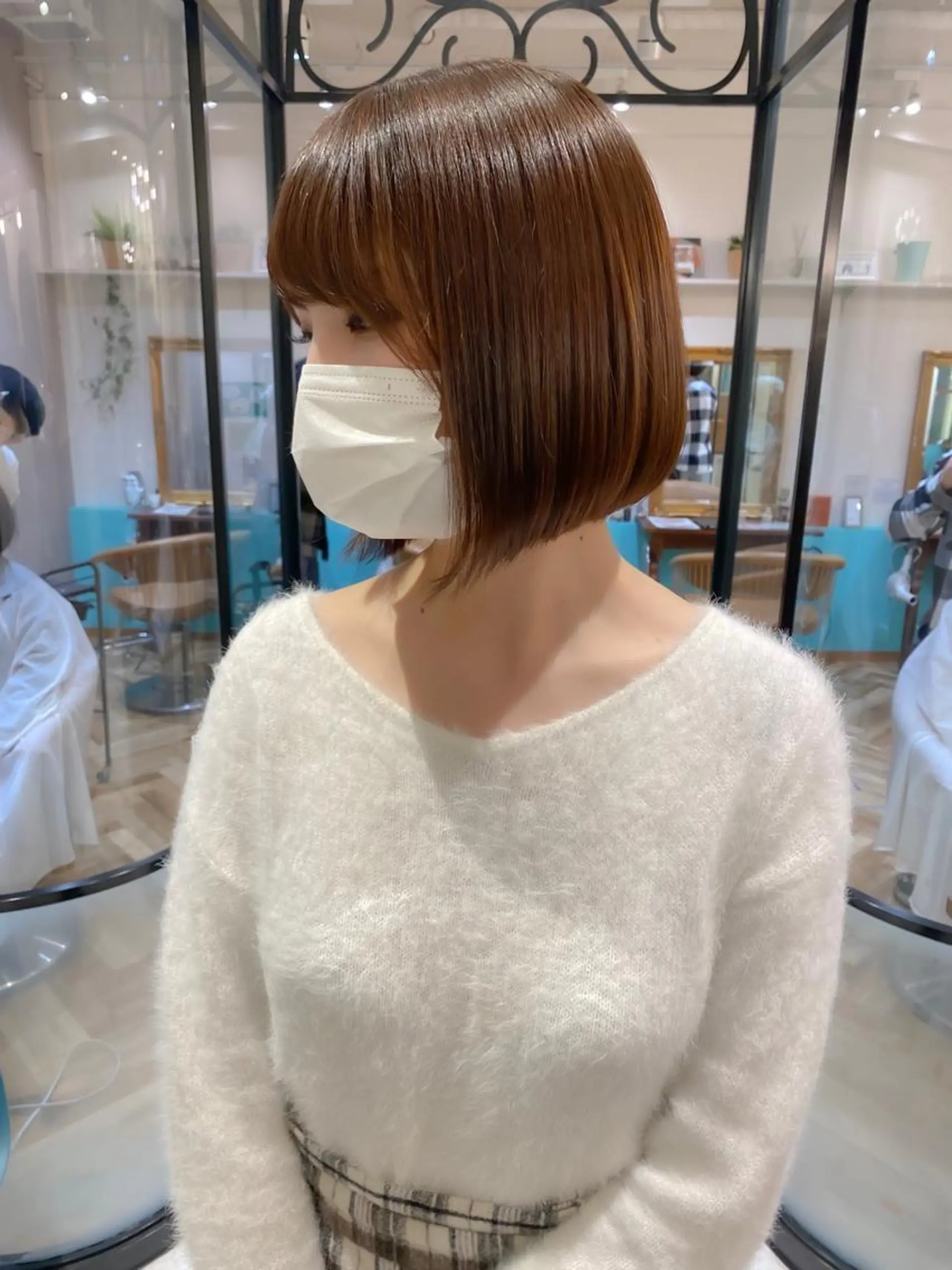 ショート カラー カット ヘアカラー トリートメント ボブ韓国風レイヤー 錦糸町/畠中ケントのヘアスタイル