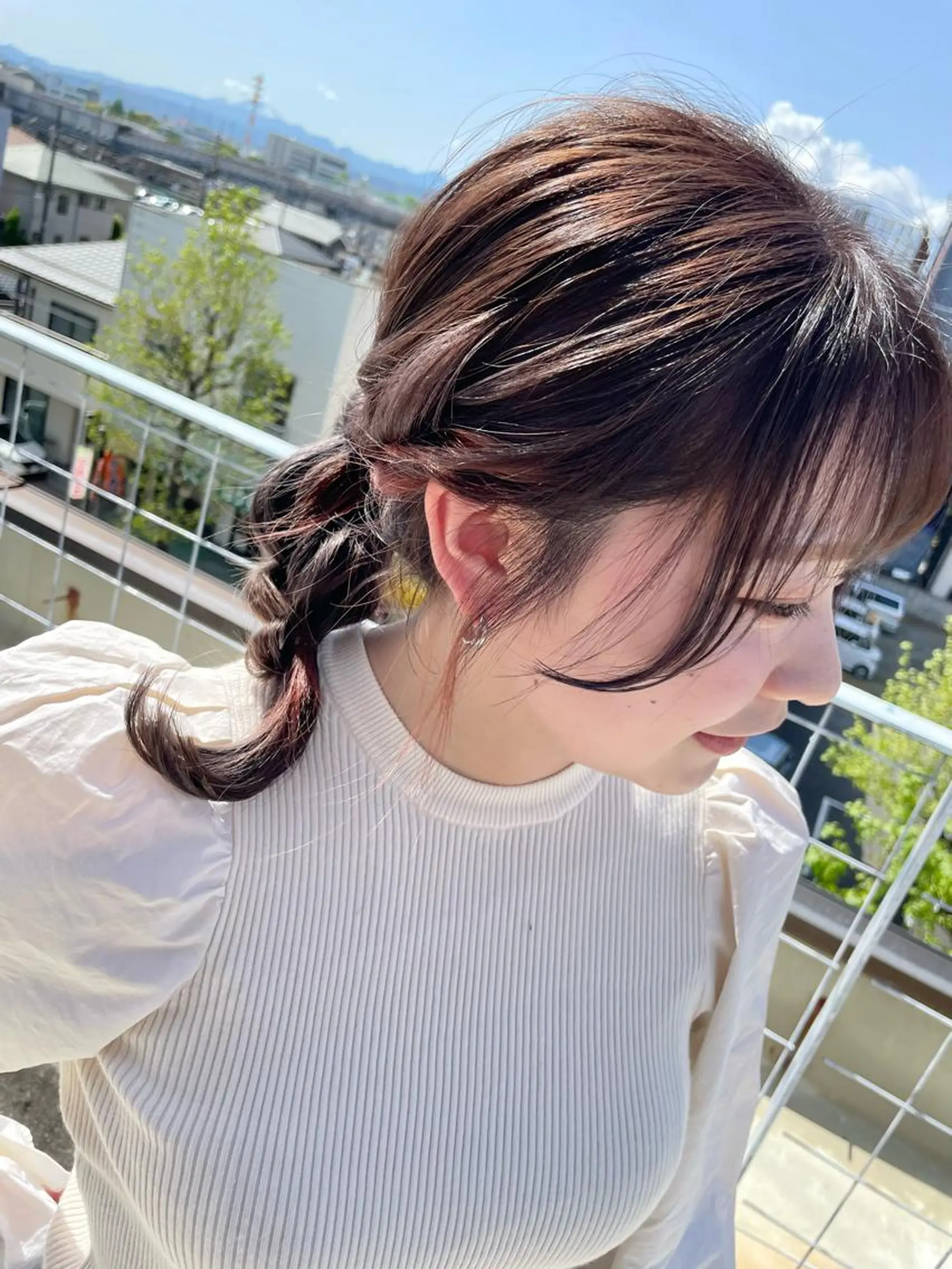 セミロング カラー 名畑 裕貴のヘアスタイル