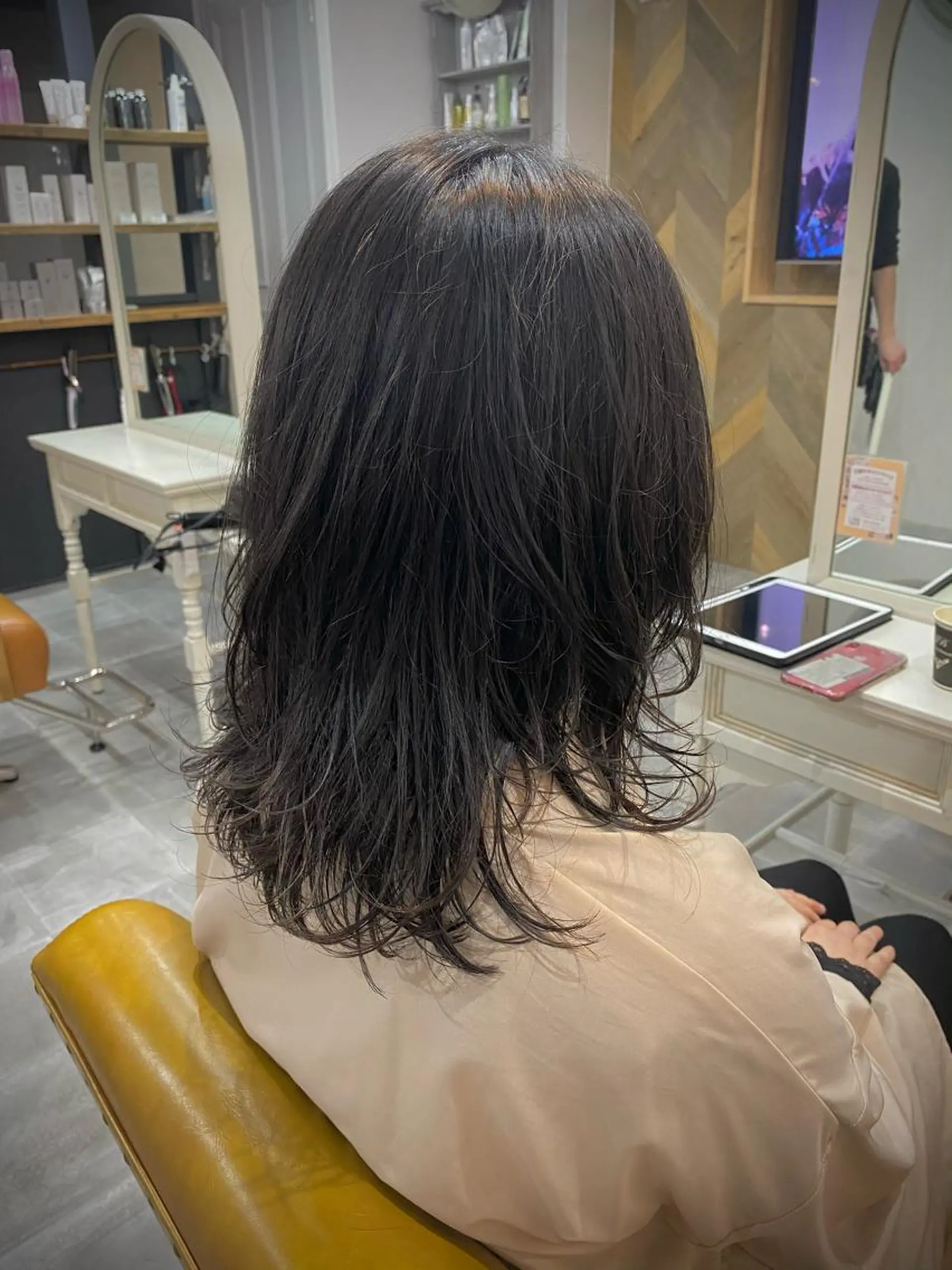 ミディアム パーマ カット パーマ SHIAN立川 及川望のヘアスタイル