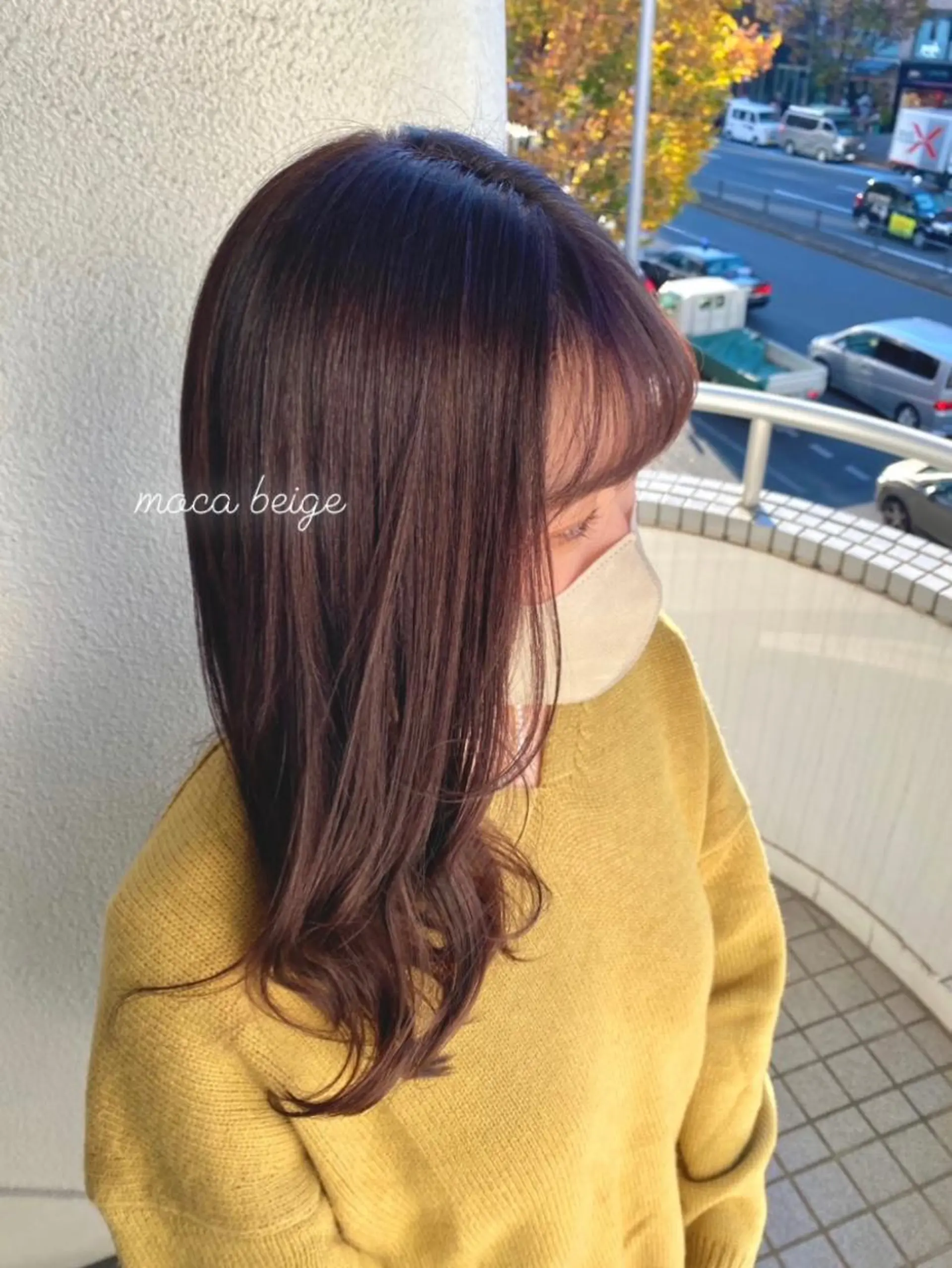 ロング カラー ベージュカラー 透明感カラー モカベージュ パープルカラー 博多美容室♡ 髪質改善/艶カラーのヘアスタイル