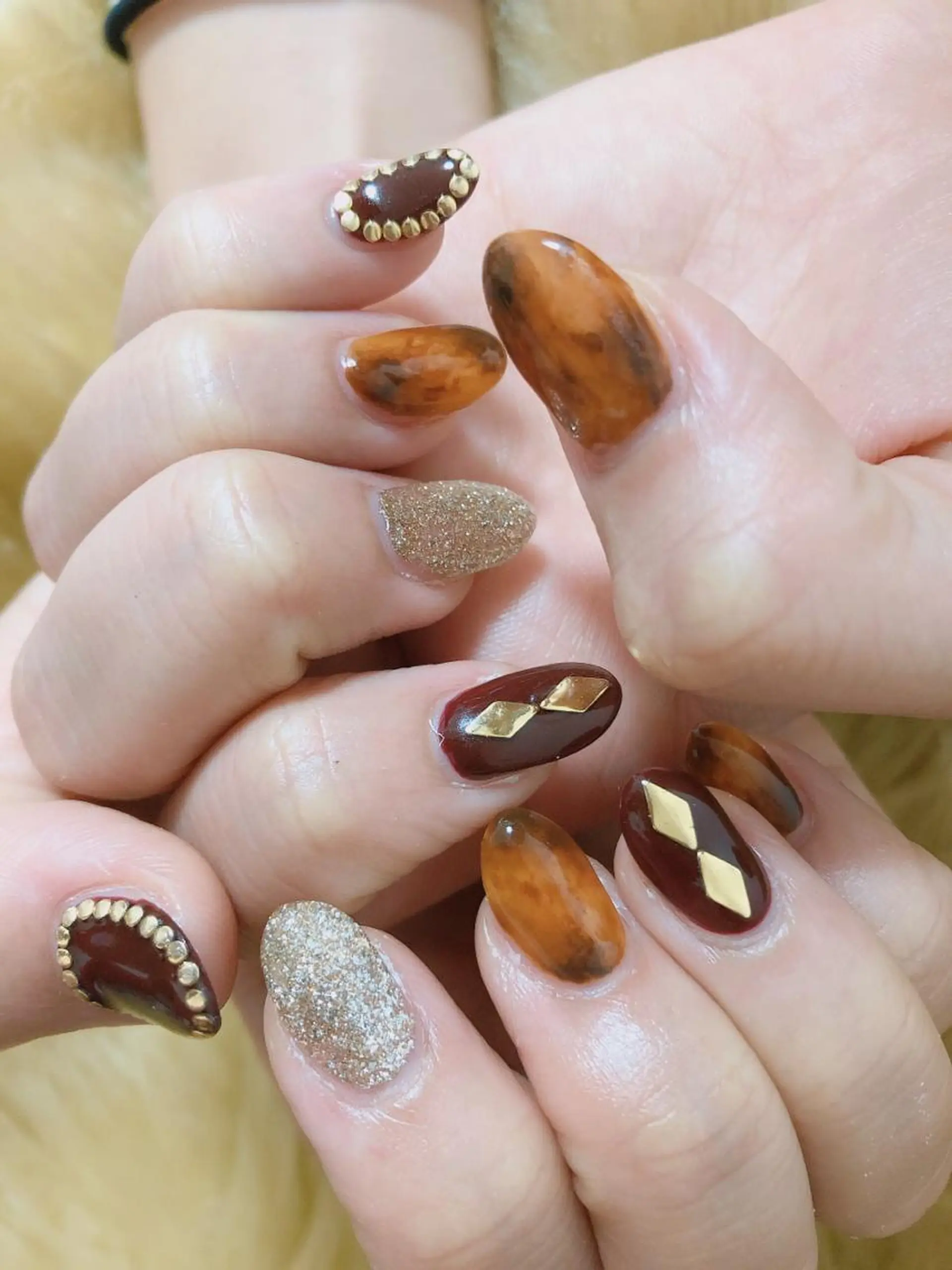 ネイル べっ甲ネイル kiki nail 二子玉川のネイルデザイン