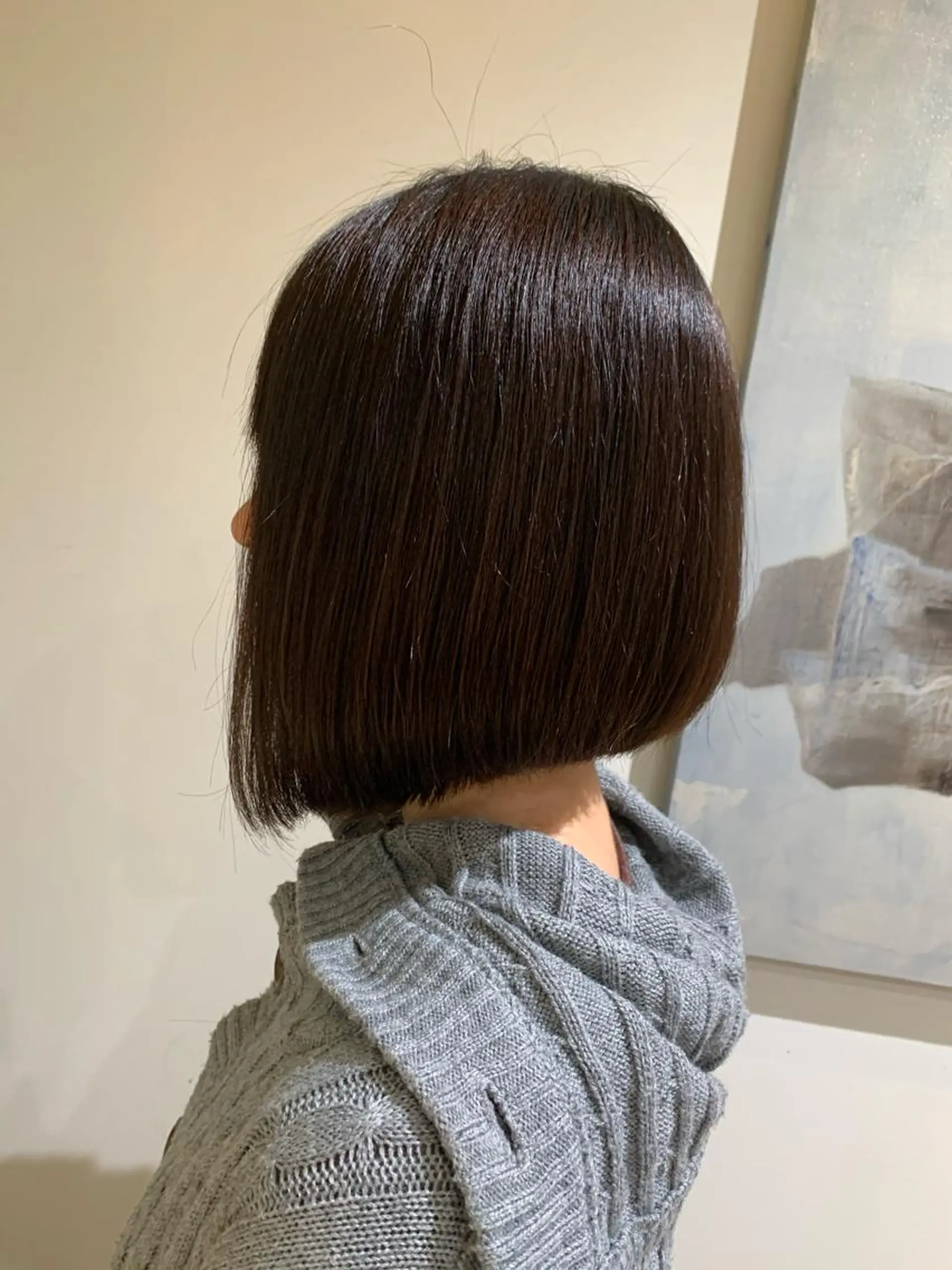 ミディアム ボブ GO TODAY  SHAIR SALON 梅田NU茶屋町店所属・田中成美/レイヤー カット/透明感カラーのヘアスタイル