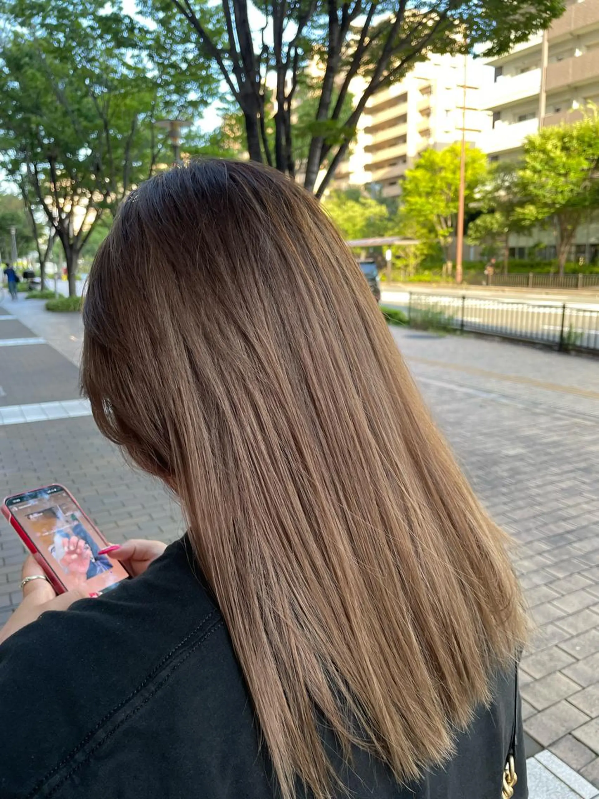 セミロング カラー 鮫島 竜海のヘアスタイル