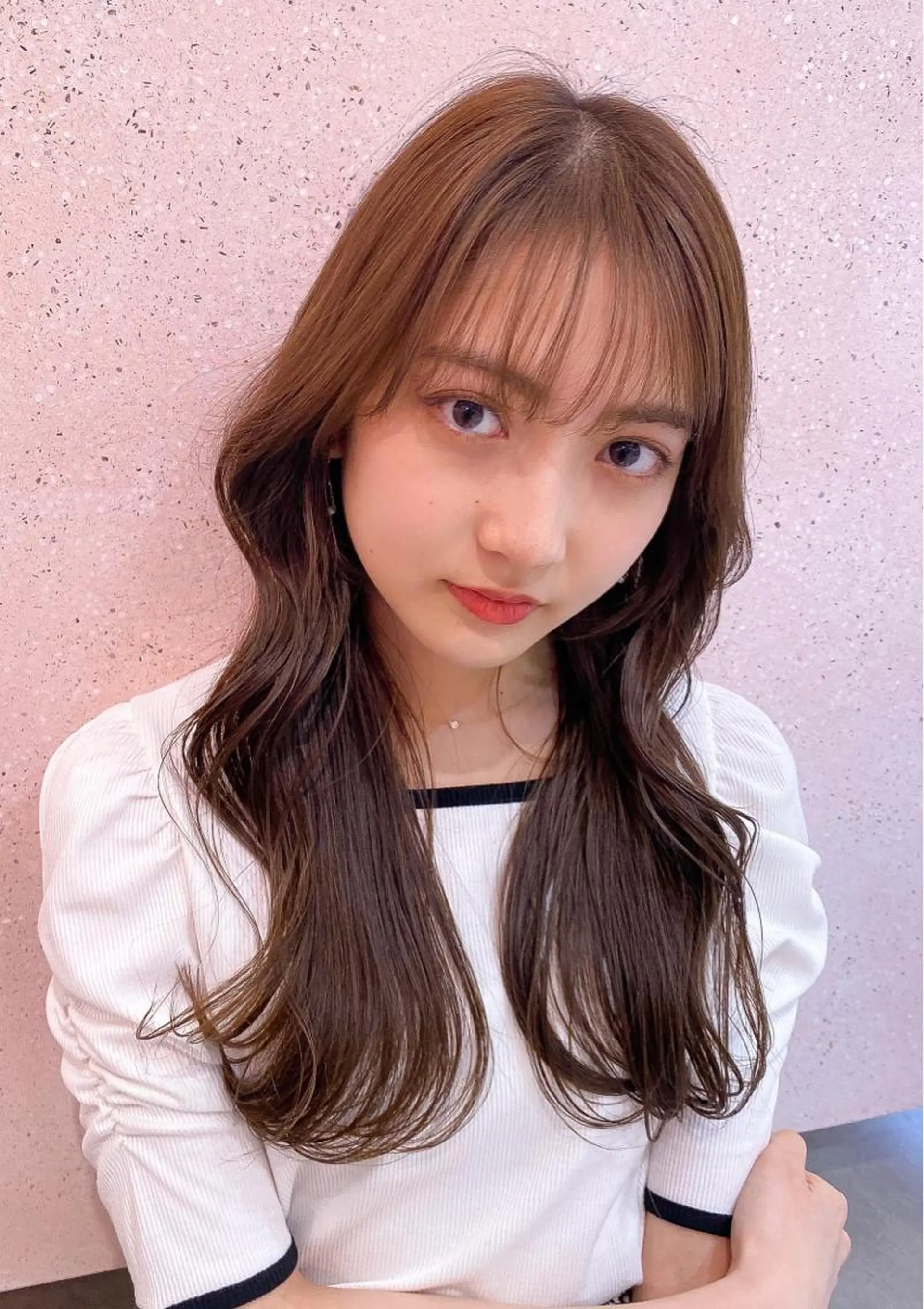 セミロング カラー シールエクステ セミロングパーマ バレイヤージュ ブリーチ ケアブリーチ カット トリートメント 新宿/韓国風レイヤー 髪質改善/渋谷直樹のヘアスタイル