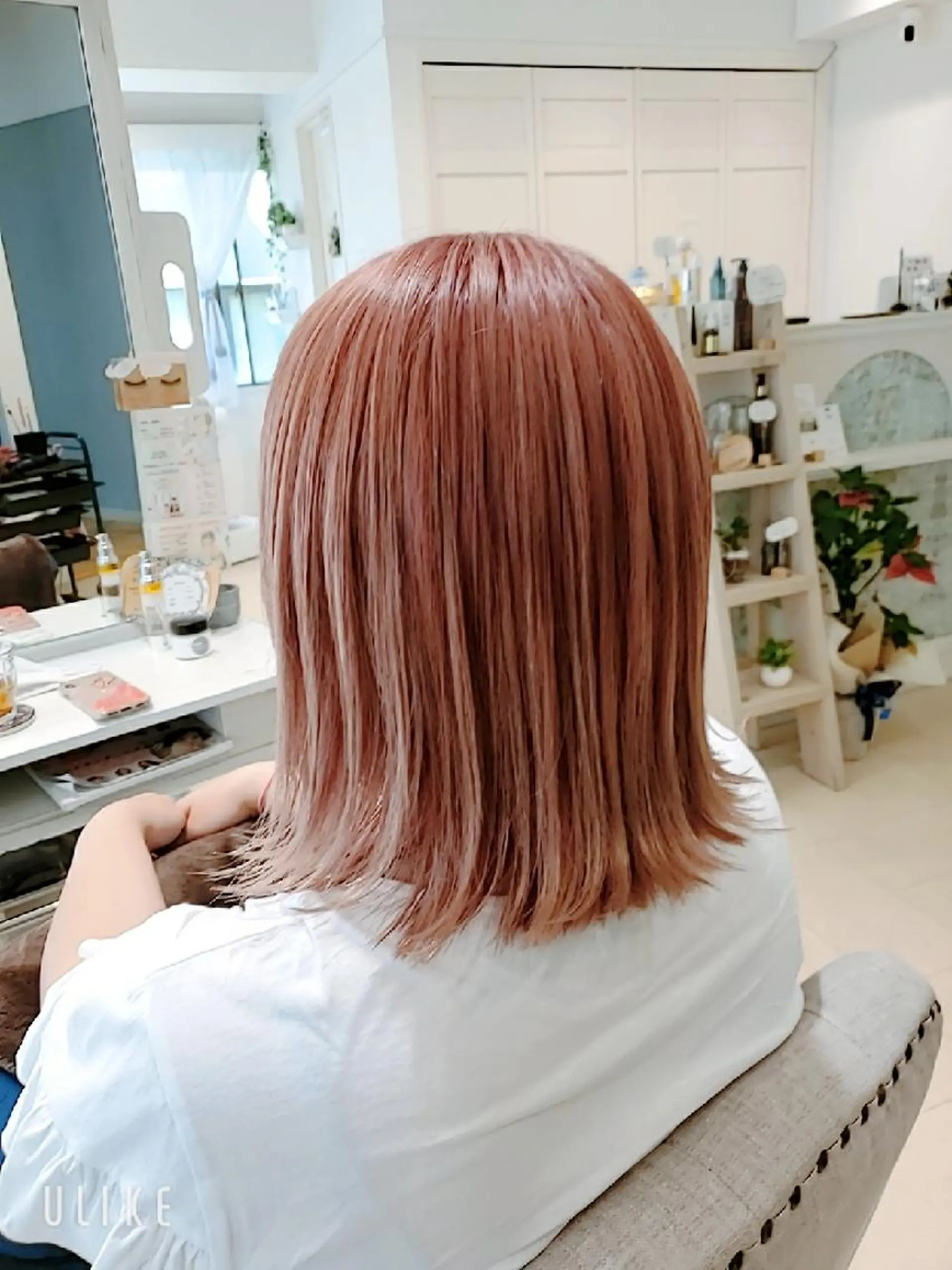 ショート カラー オレンジ オレンジピンク ピンクカラー 💎カラー特化💎 長嶺文江💎のヘアスタイル