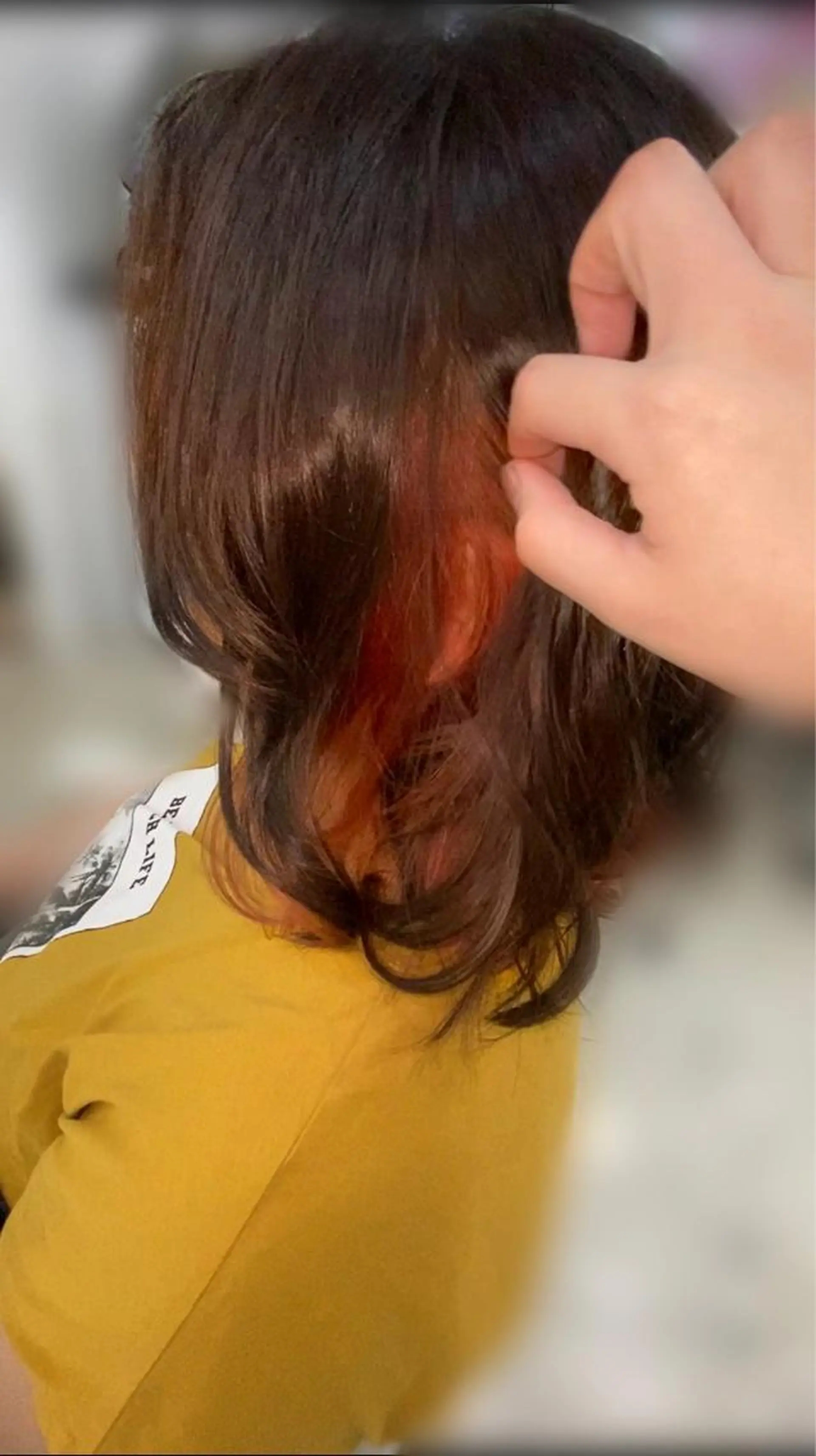 ミディアム カラー ヘアアレンジ インナーカラー 🧸縮毛矯正特化 金澤 彩香🎀のヘアスタイル