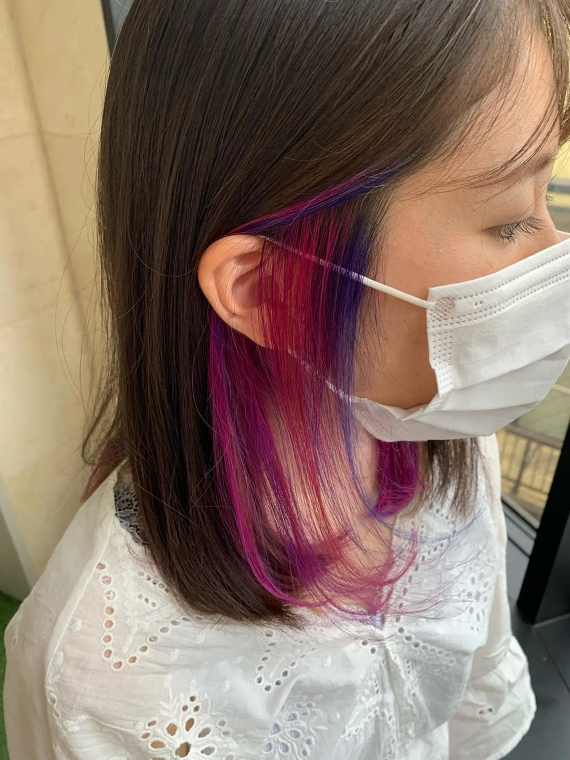 ミディアム カラー カット ヘアカラー トリートメント ワタイショウタ 髪質改善✨アイブロウのヘアスタイル