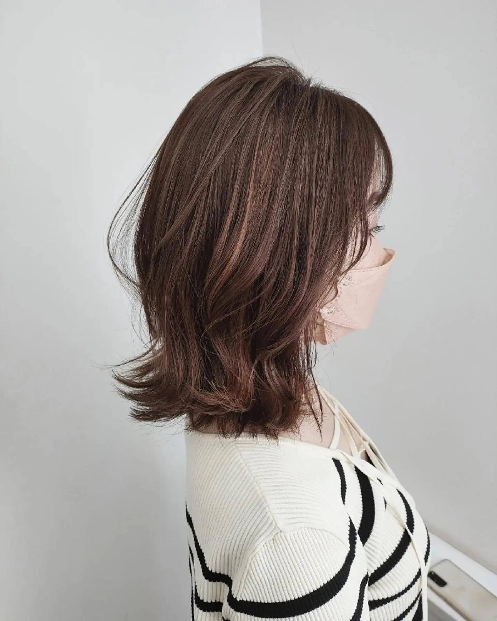 ミディアム カラー ベージュカラー ハイライトカラー ハイライト カット ヘアカラー sepiage trois所属・酒井 亜希のヘアスタイル