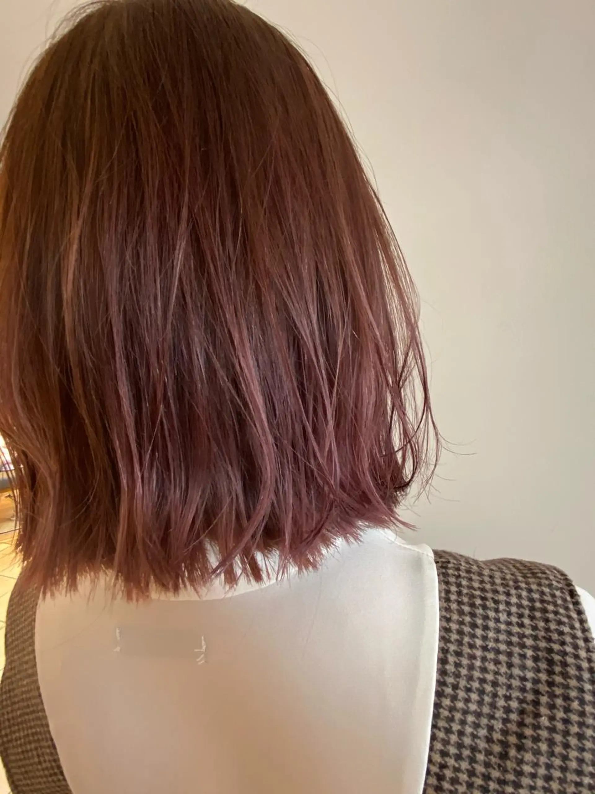 ミディアム カラー オレンジ ピンクカラー カット ヘアカラー トリートメント 韓国hair ·͜· watanabeのヘアスタイル